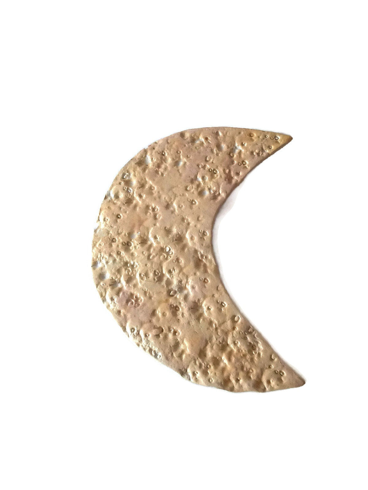 1Pc Handmade Ceramic Moon Wall Hanging, Boho Ceramic Nursery Ornaments - Ceramica Ana Rafael