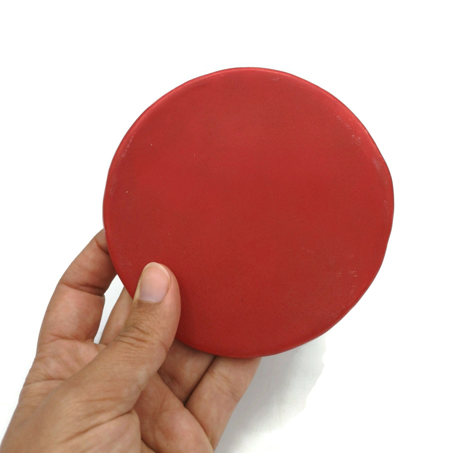 4Pc Assorted Handmade Round Cramic Coaster Tiles With Cork Back To Protect Your Office Desk, Colorful Mosaic Drink Coasters - Ceramica Ana Rafael
