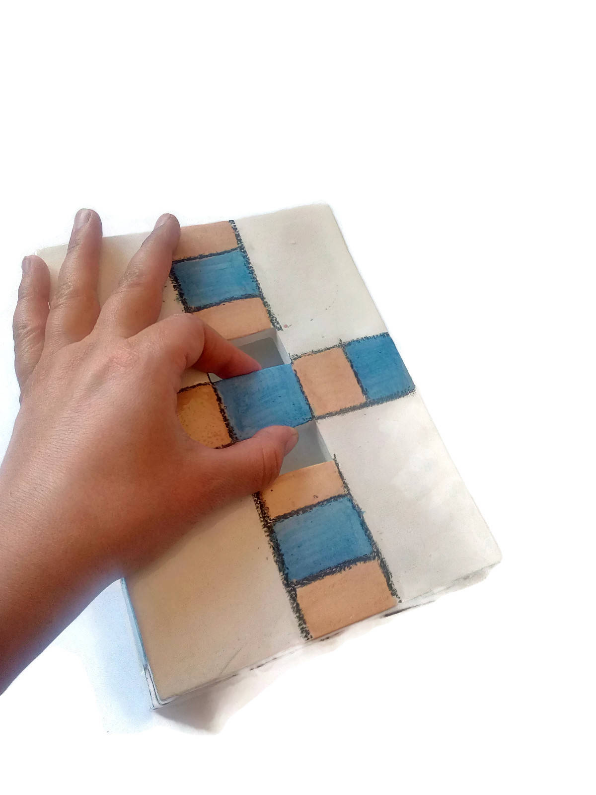 UNIQUE JEWELRY BOX, Hand Painted Large Jewelry Box With Lid, Decorative Ceramic Minimalist Box, Modern Treasure Box - Ceramica Ana Rafael