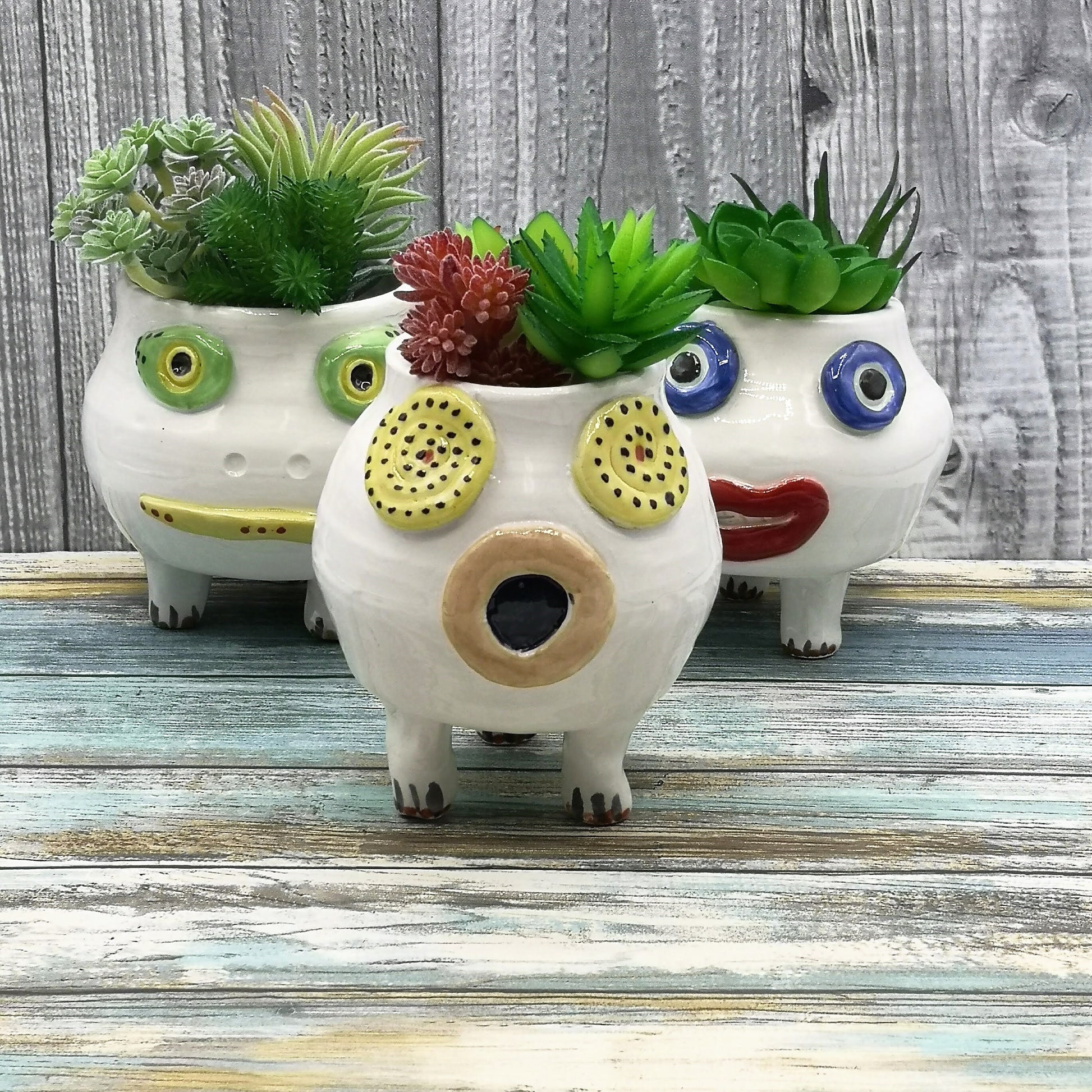 FACE PLANTER POT, Cute Planter, Modern Unique Hanging Head Planter, Indoor Ceramic Vase Planter House Warming Gifts, Funny Plant Holder - Ceramica Ana Rafael