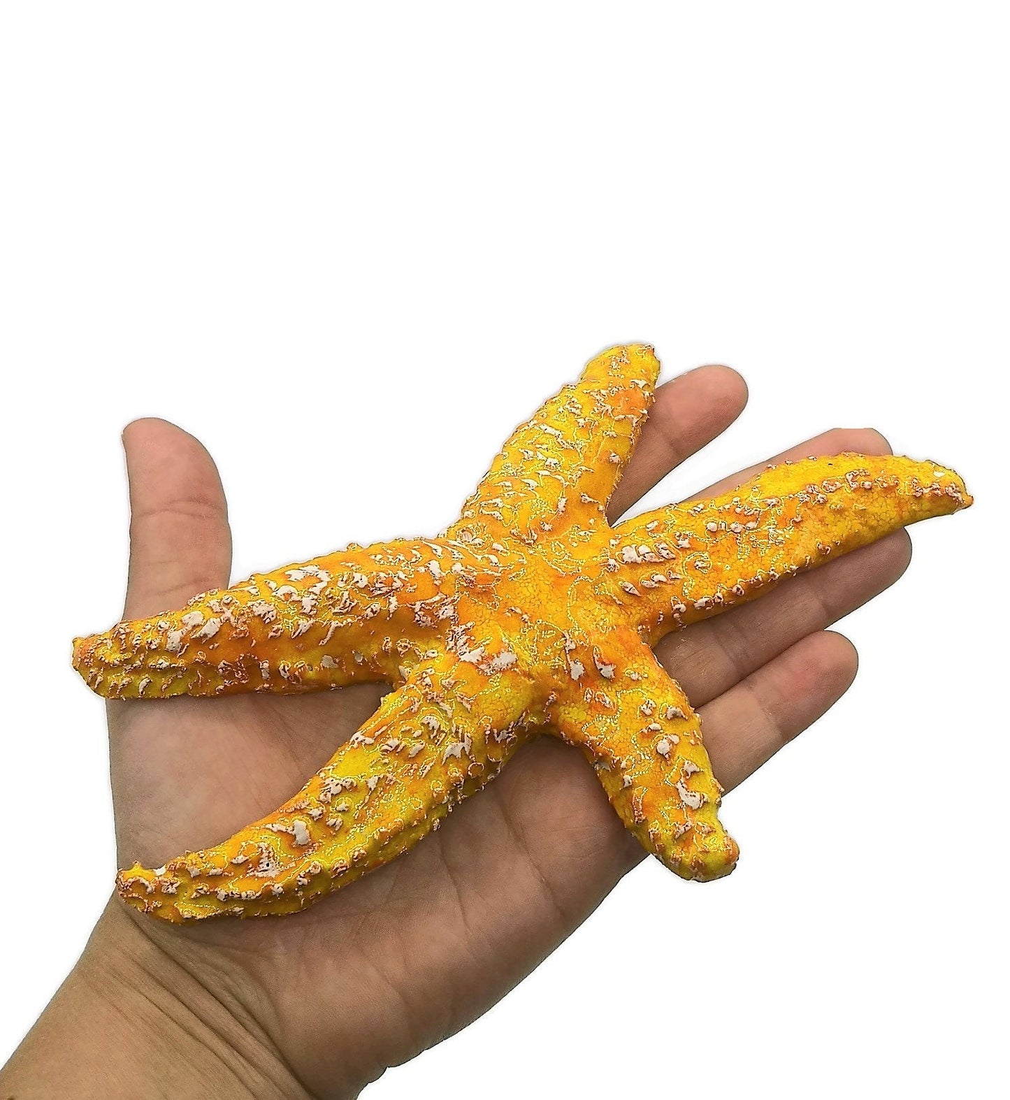 Handmade Ceramic Starfish Tile Wall Decor, Orange Glazed Sealife Gift Idea For Beach Lover, Wall Hanging To Create Your Own Mural - Ceramica Ana Rafael