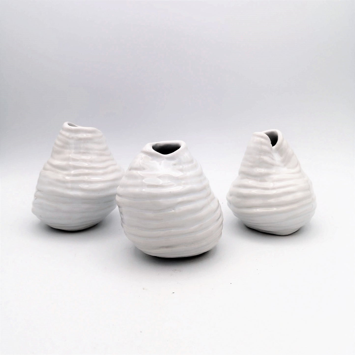 Set of 3 Handmade Ceramic Small Vase Irregular Shaped Pottery Abstract Sculpture Ceramic Vessel Mom Birthday Gift From Daughter - Ceramica Ana Rafael