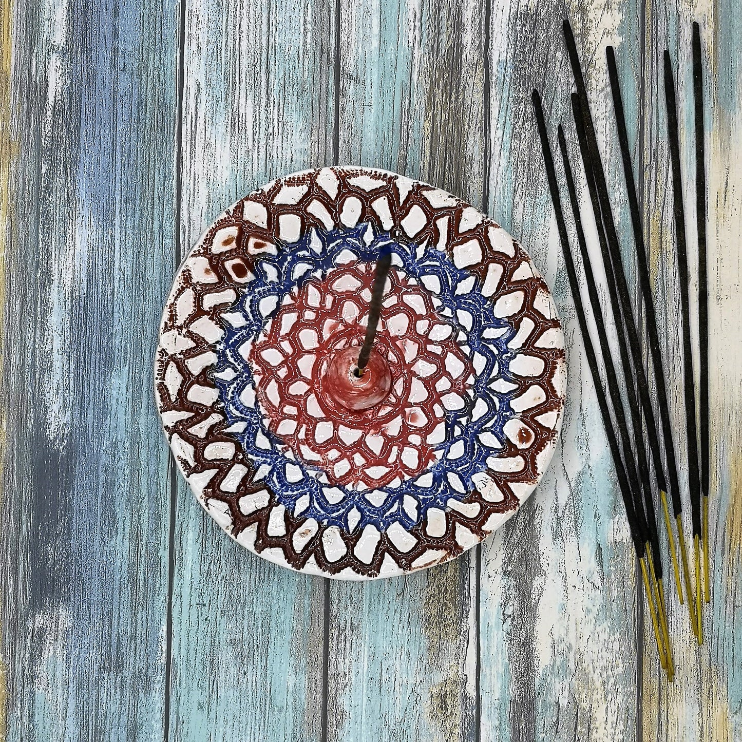 Handmade Ceramic Incense Burner, Incense Stick Holder, Best Friend Gift Ready To Ship, Clay Incense Holder, Mom Birthday Gift From Daughter - Ceramica Ana Rafael