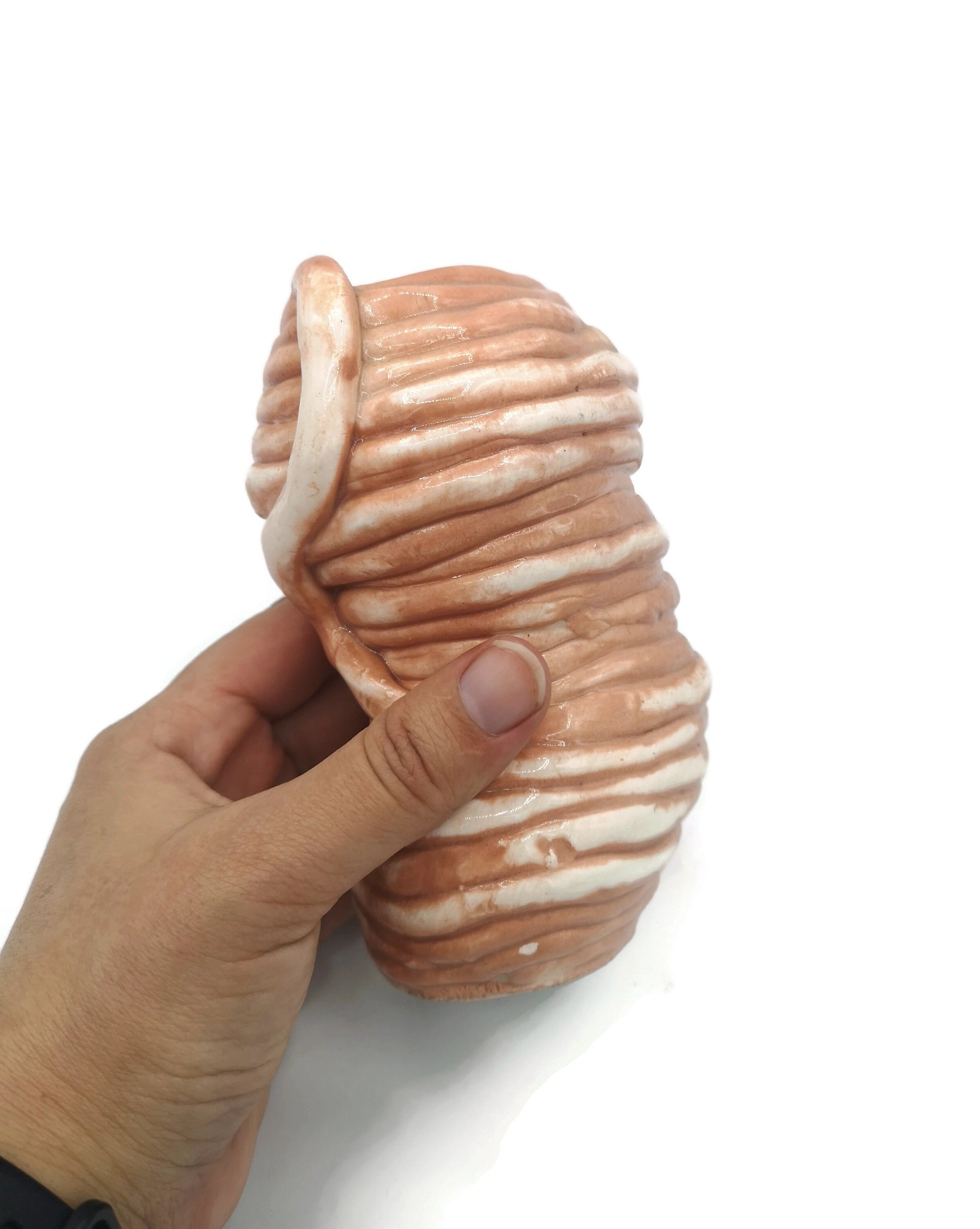 Sculptural Pink Ceramic Vase, Custom Birthday Gift, Step Mom Gift Sister In Law Gift, 9th Anniversary Gift For Wife - Ceramica Ana Rafael