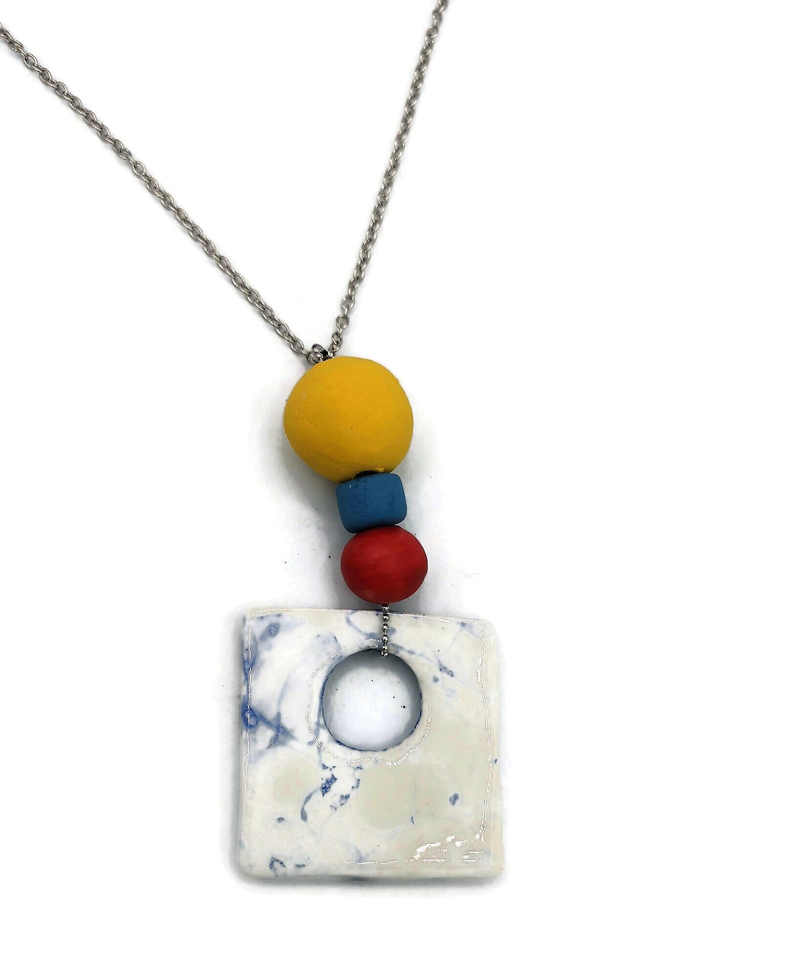 Statement Pendant Necklace For Women, Beaded Necklace Best Gifts For Her, Everyday Necklace Mom Birthday Gift Aestethic Boho Necklace - Ceramica Ana Rafael