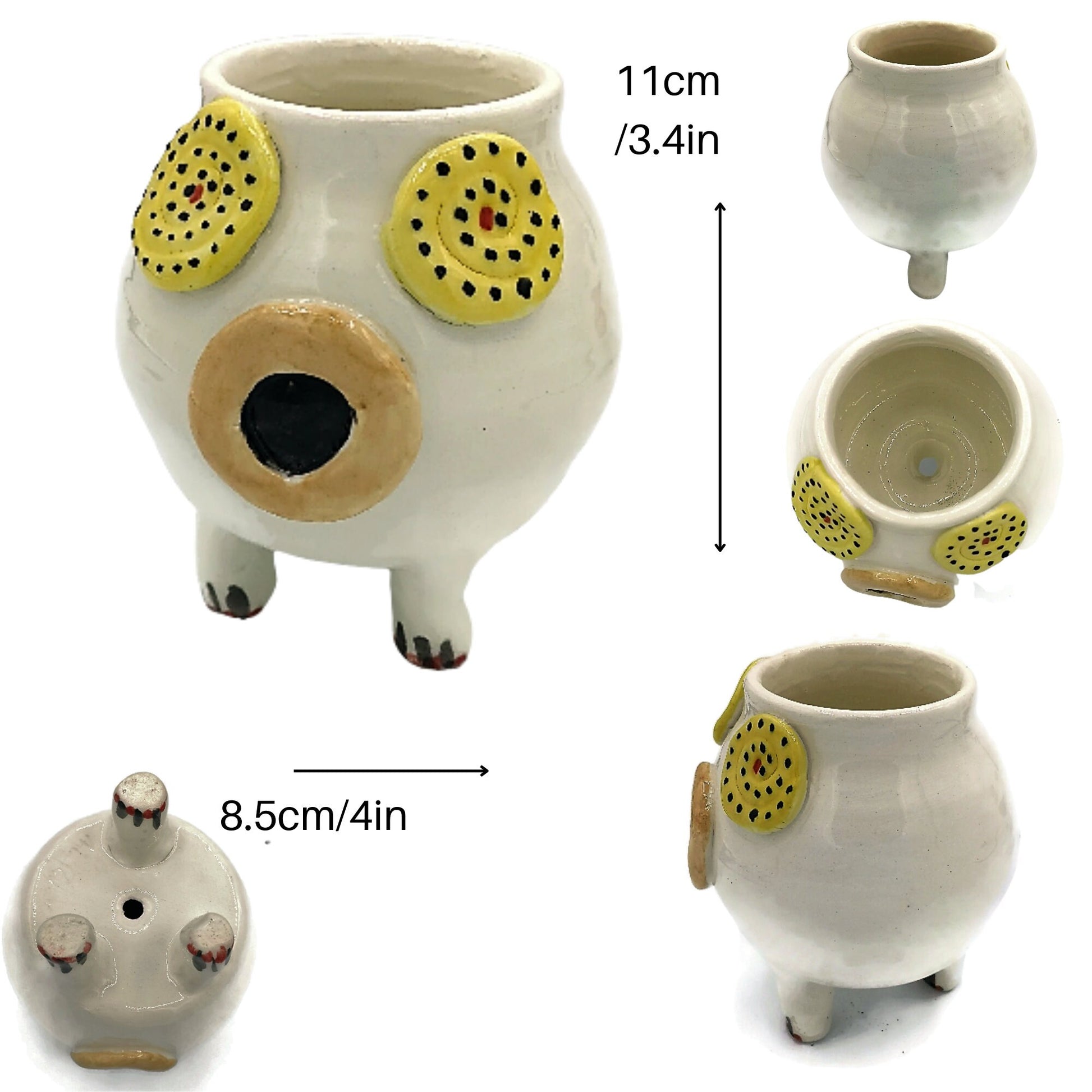 FACE PLANTER POT, Cute Planter, Modern Unique Hanging Head Planter, Indoor Ceramic Vase Planter House Warming Gifts, Funny Plant Holder - Ceramica Ana Rafael