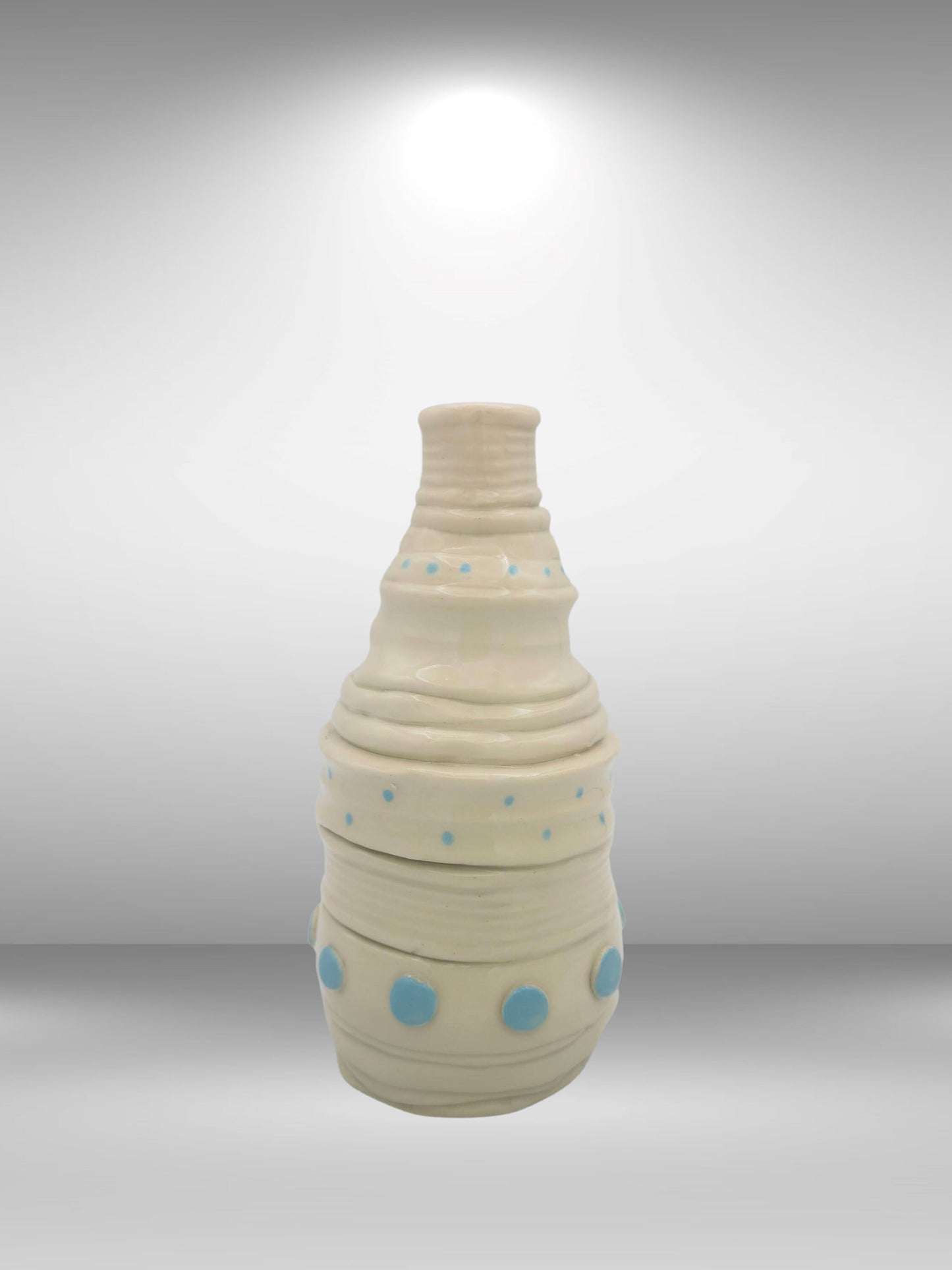 Irregular Handmade Ceramic Vase For Flowers, Textured Decorative Handbuilt Stoneware Sculptural Bottle For Home Decor With Rustic Look - Ceramica Ana Rafael