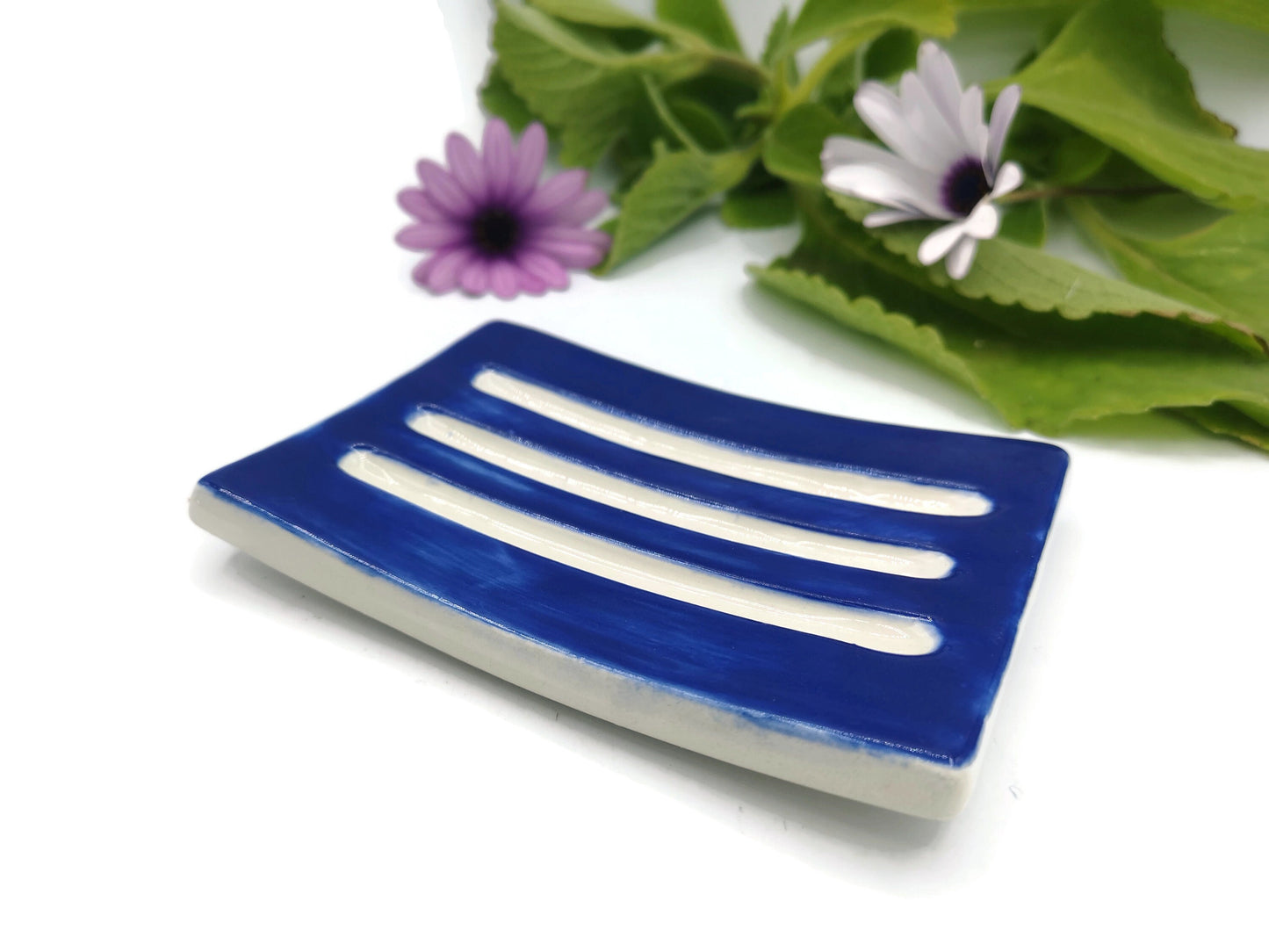 Draining Soap Dish Soap Saver, Decorative Dish Soap Dispenser, Ceramic Zero Waste Dish Soap Bar Holder, Pottery Soap Dish, Clay Soap Dish - Ceramica Ana Rafael