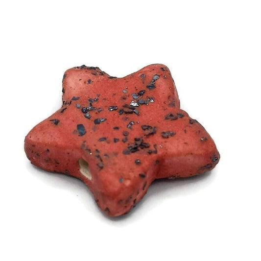 1Pc Handmade Cermic Star Beads, Unique Large Macrame Beads, Jewelry Making Clay Beads, Big Decorative Porcelain Beads - Ceramica Ana Rafael