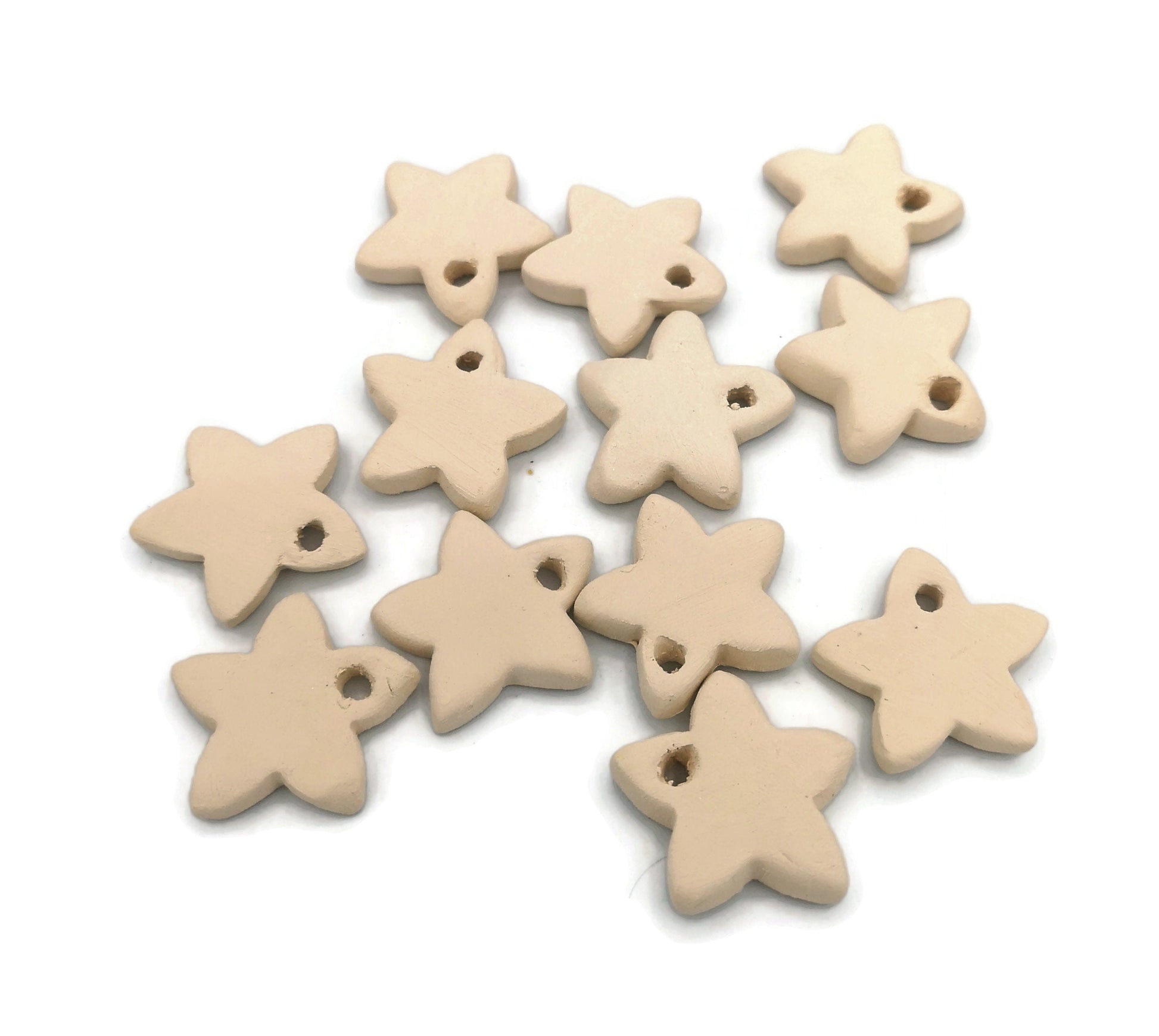 4/6/8/10/12Pc 70/60/45/35/25 Handmade Ceramic Bisque Blank Star Ready To Paint, Reusable Gift Tag, Christmas Gift Labels, Unpainted Ornament - Ceramica Ana Rafael