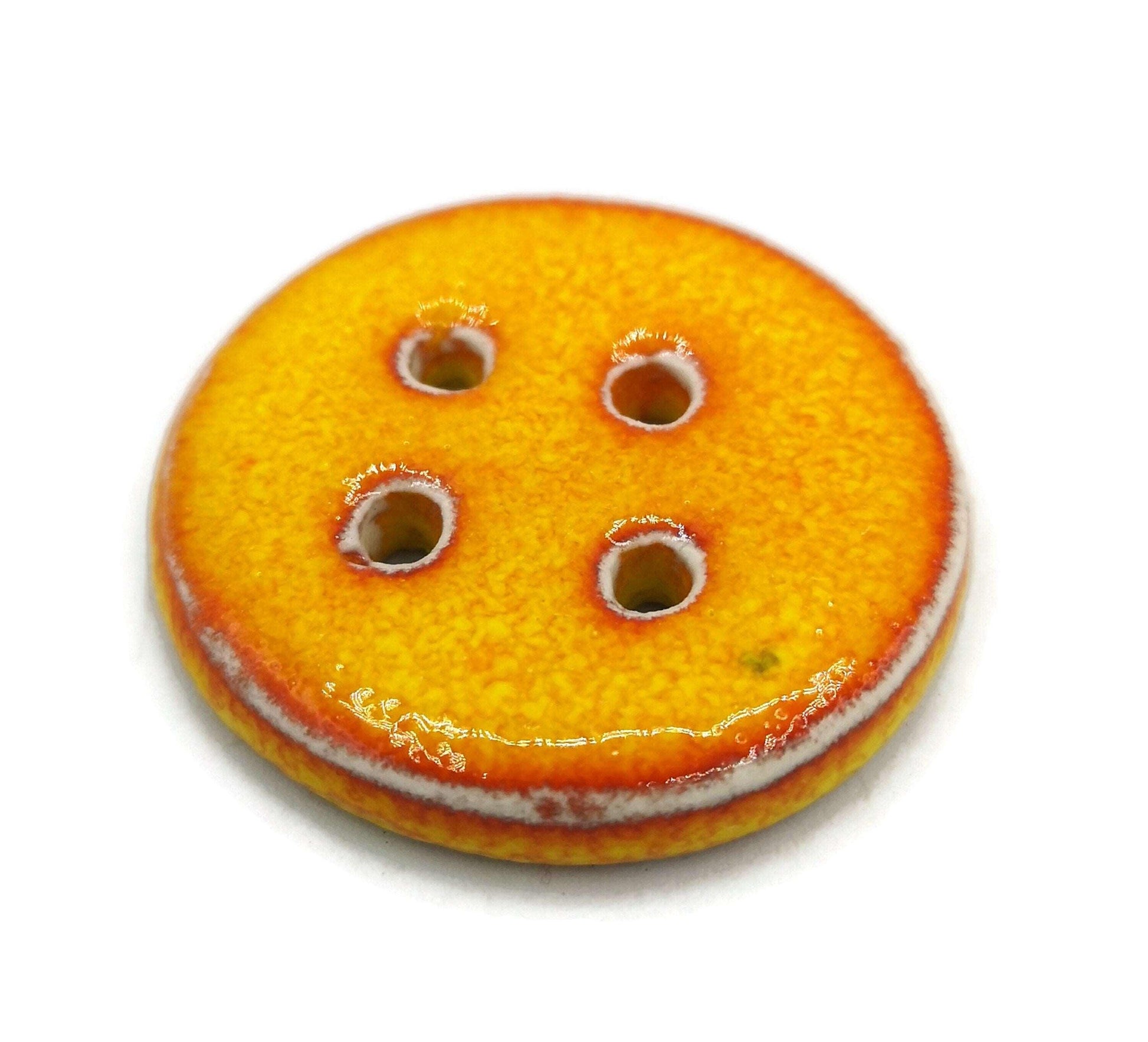 1Pc Extra Large Sewing Buttons Handmade Ceramic Novelty Buttons 40mm, Unique Round Buttons For Coat