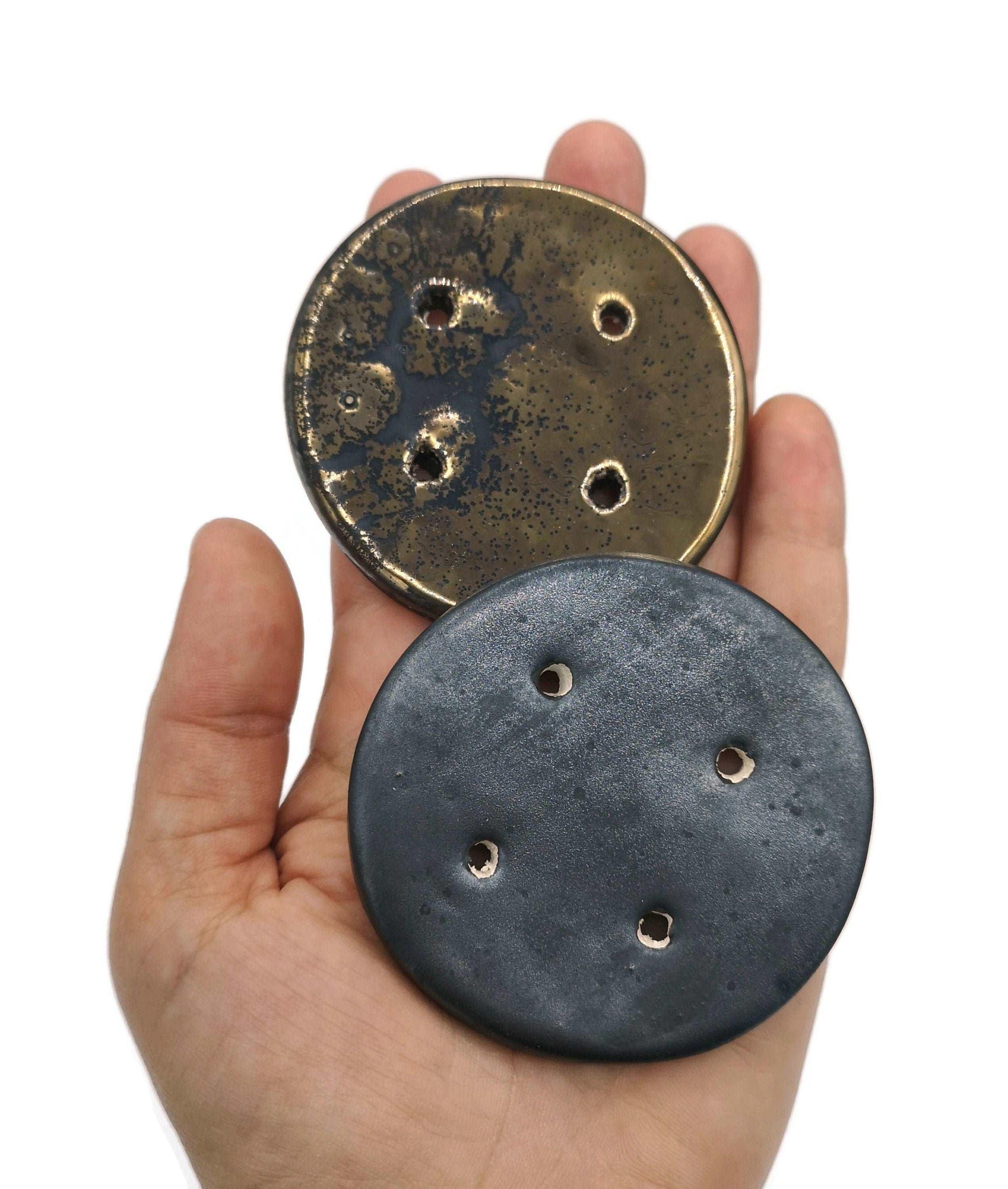 1Pc 65 mm Giant Sewing Buttons, Decorative Novelty Extra Large Buttons for Crafts, Handmade Ceramic Buttons for Coats, Jumbo Metallic Button