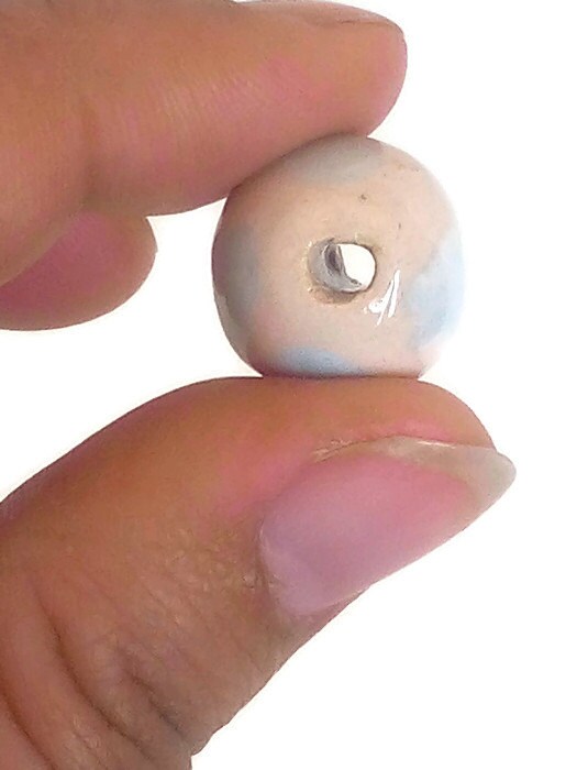 ROUND BEADS, BUBBLEGUM Beads, Set of 5 2mm Hole Ceramic Beads For Jewelry Making, Unique Pastel Clay Beads For Macrame - Ceramica Ana Rafael