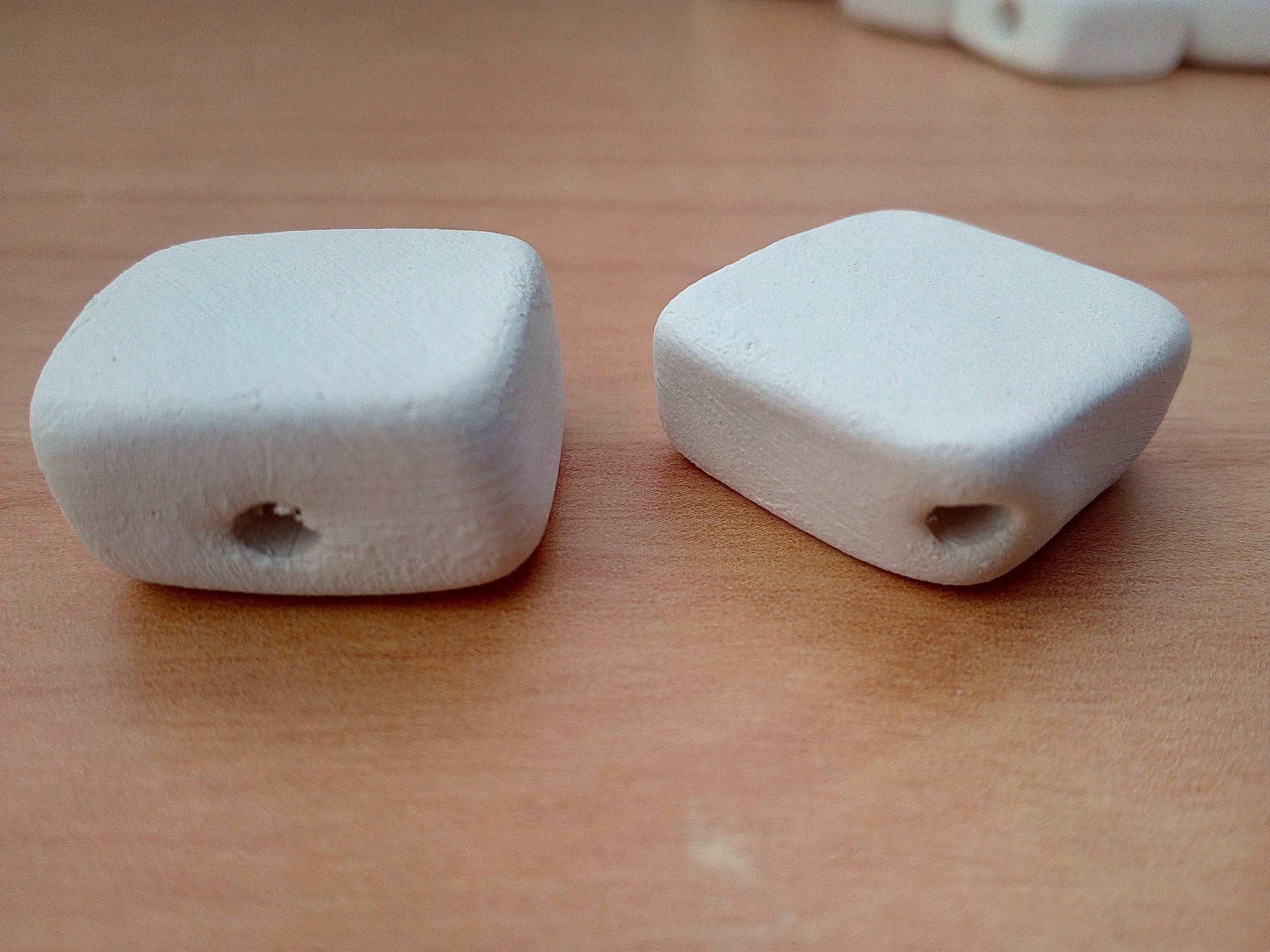 12Pc SquareHandmade Ceramic Bisque Beads For Jewelry Making, Craft Kits For Adults, Unpainted Macrame Beads Ready To Paint, Best Seller 2023