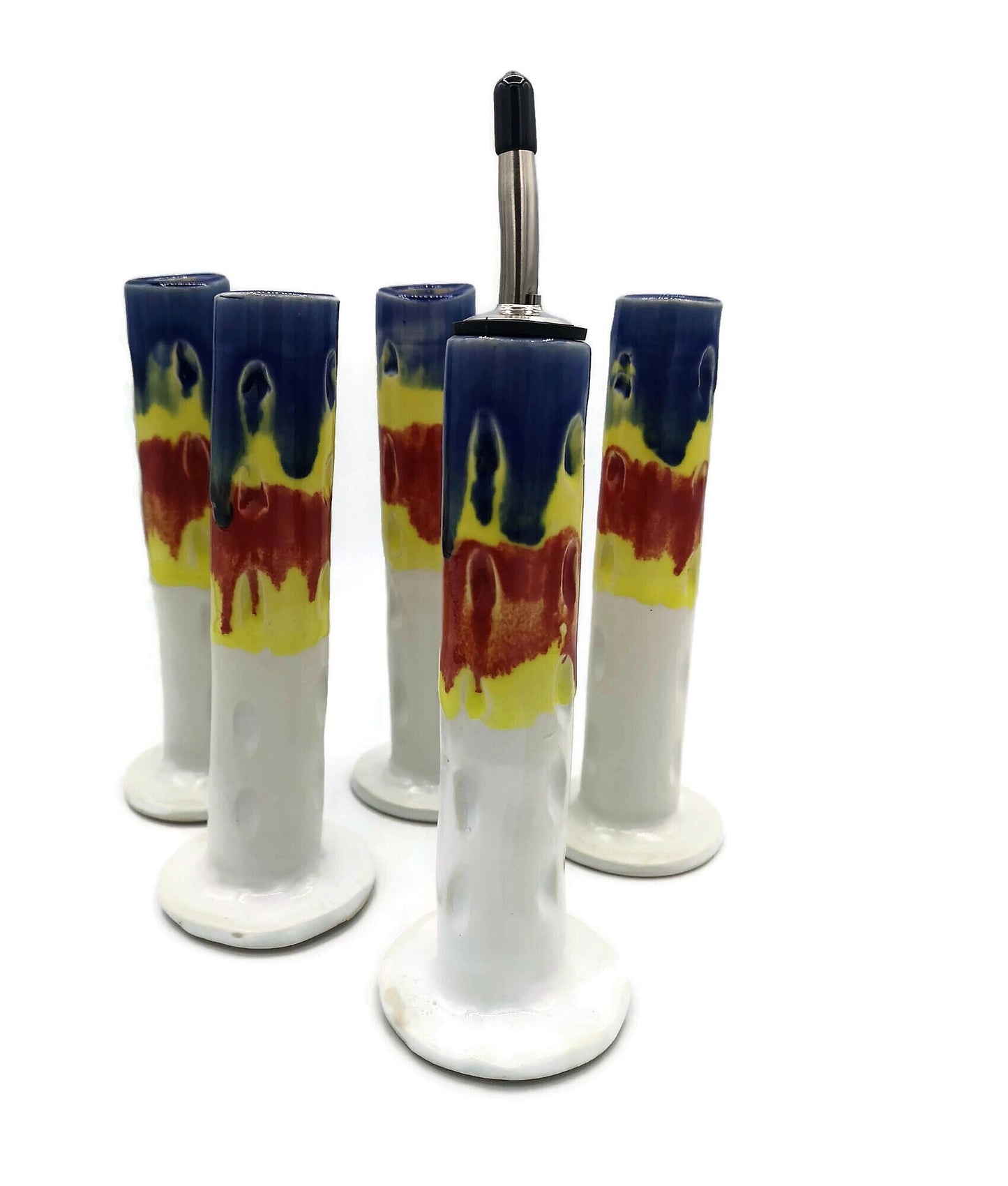 CONDIMENT BOTTLES, CERAMIC Bottle For Oil, Handmade Portuguese Pottery Olive Oil Dispenser, Cooking Gifts For Men, Bottle With Stopper - Ceramica Ana Rafael