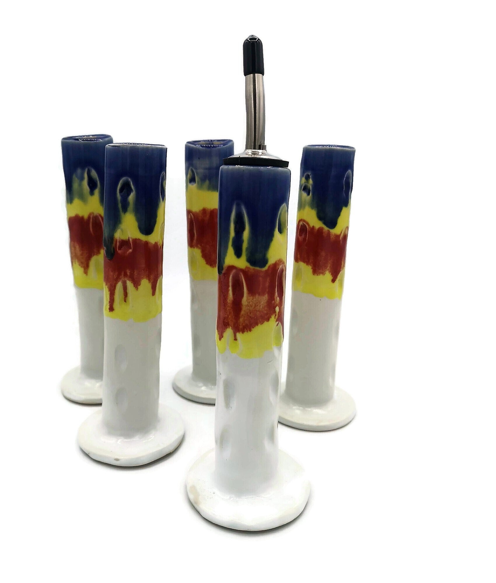 CONDIMENT BOTTLES, CERAMIC Bottle For Oil, Handmade Portuguese Pottery Olive Oil Dispenser, Cooking Gifts For Men, Bottle With Stopper - Ceramica Ana Rafael