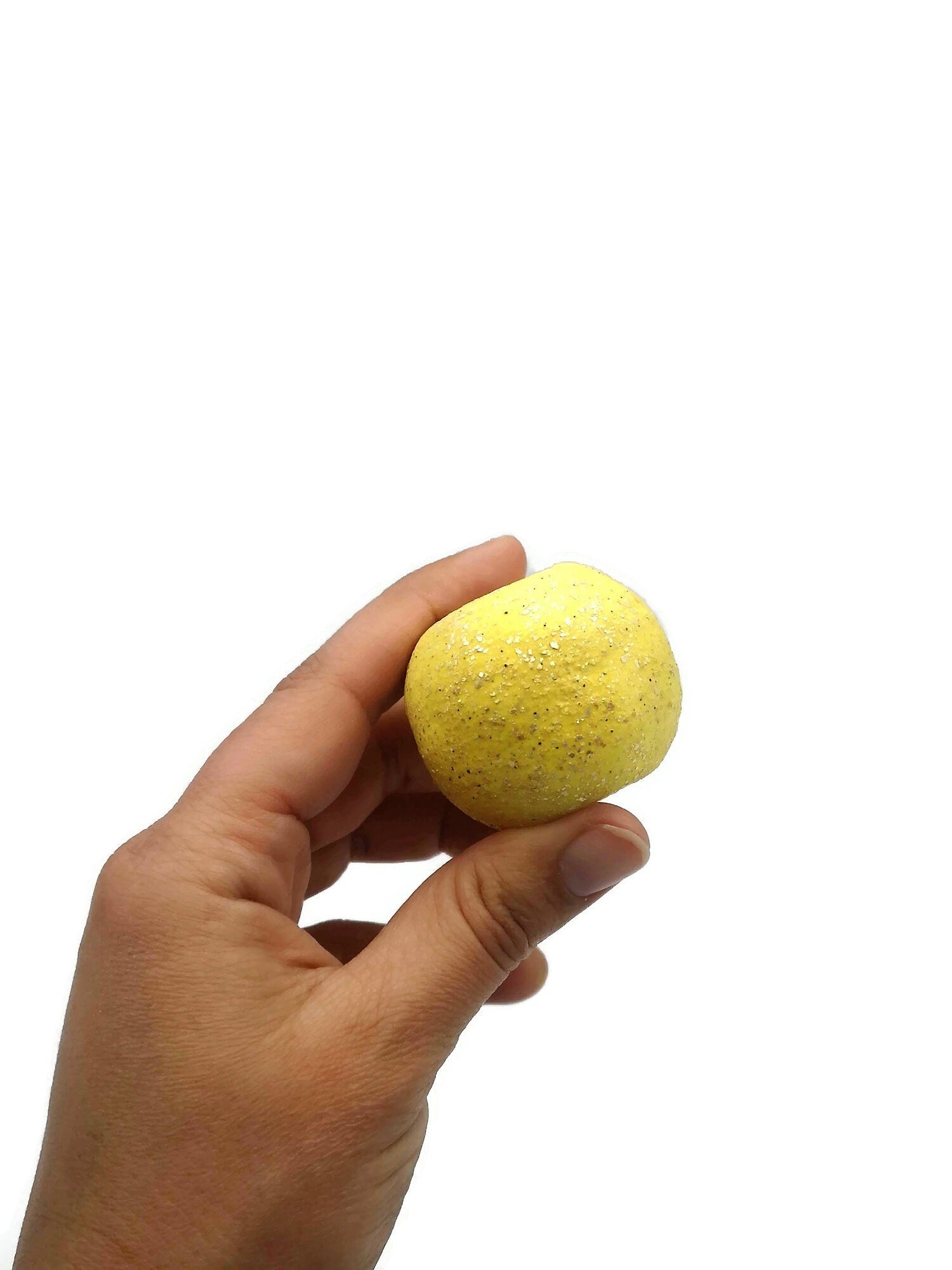 Set of 1 Extra Large Ceramic Bead And 1 Sparkly Yellow Moon Pendant, Giant Macrame Beads, Round Ball And Moon Ornaments, Focal Point Beads - Ceramica Ana Rafael