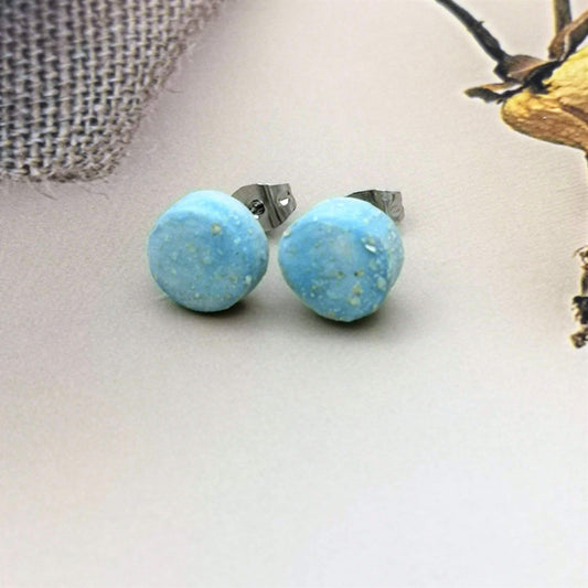 Handmade Ceramic Stud Earrings For Women, Dainty Clay Earrings For Teenage Girl, Novelty Minimalist Jewelry Gifts For Her - Ceramica Ana Rafael