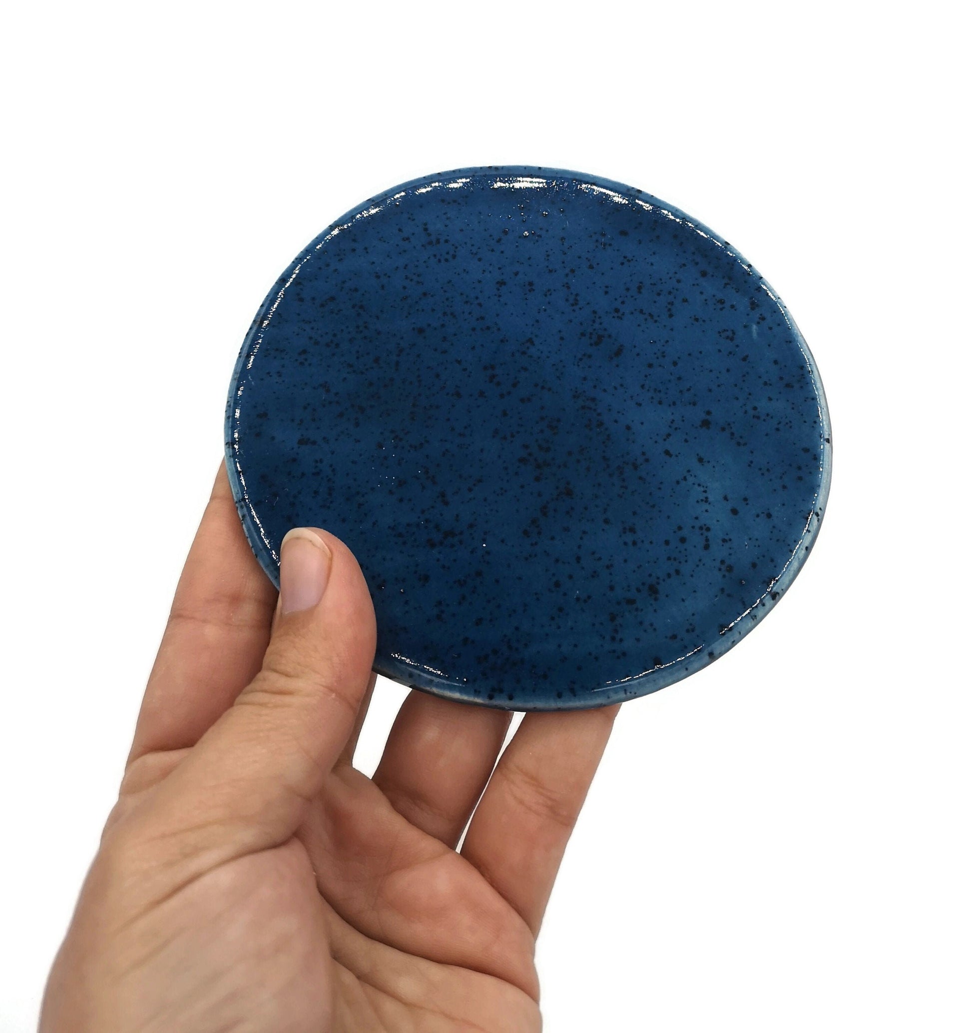 BLUE COASTERS, CERAMIC Coasters For Drinks, Office Desk Accessories For Men, Dad Birthday Gift From Daughter, Housewarming Gift First Home - Ceramica Ana Rafael