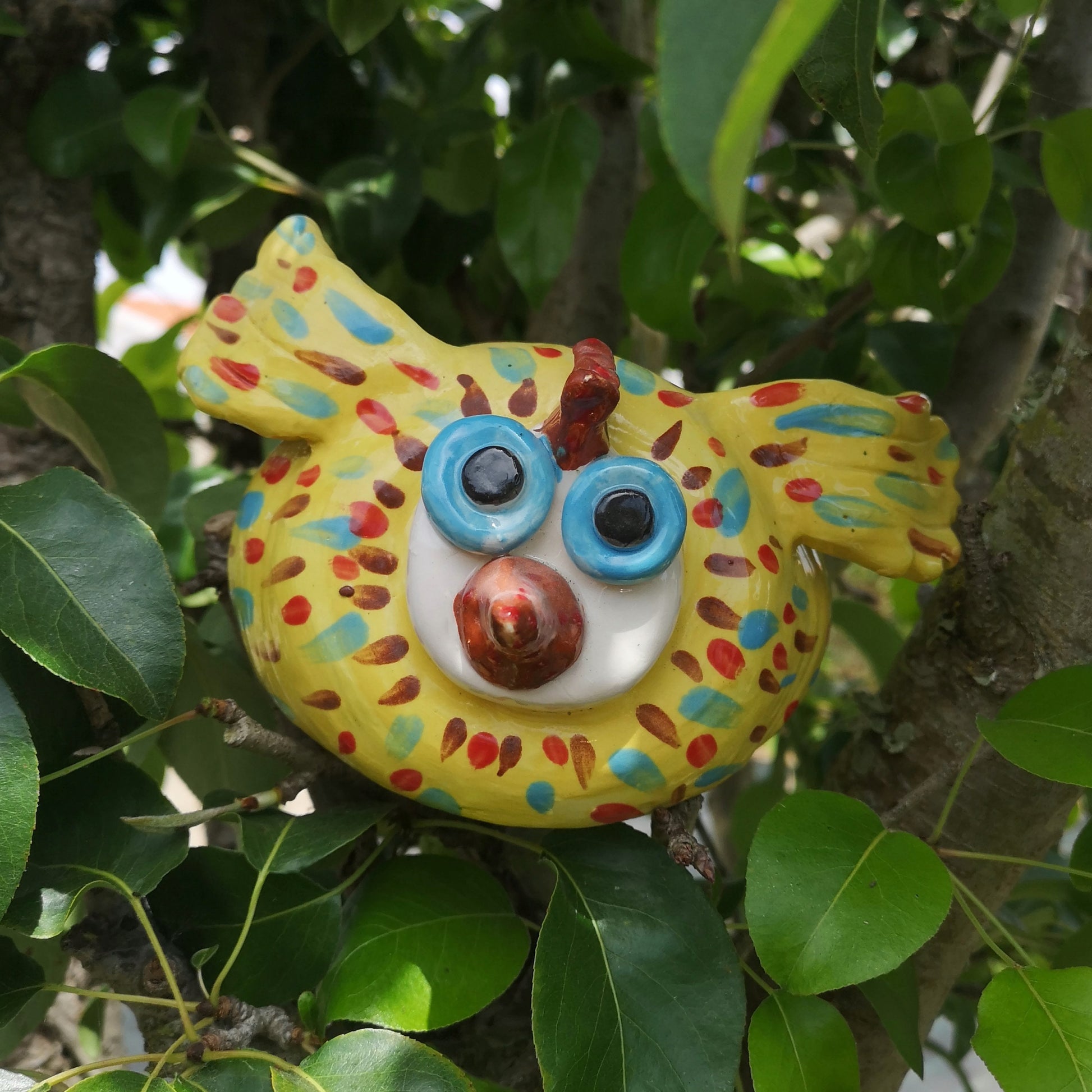 CERAMIC FIGURINE, CHICKEN Sculpture For Table Farmhouse Decor, Handmade Pottery Clay Bird Chicken Lover Gift - Ceramica Ana Rafael