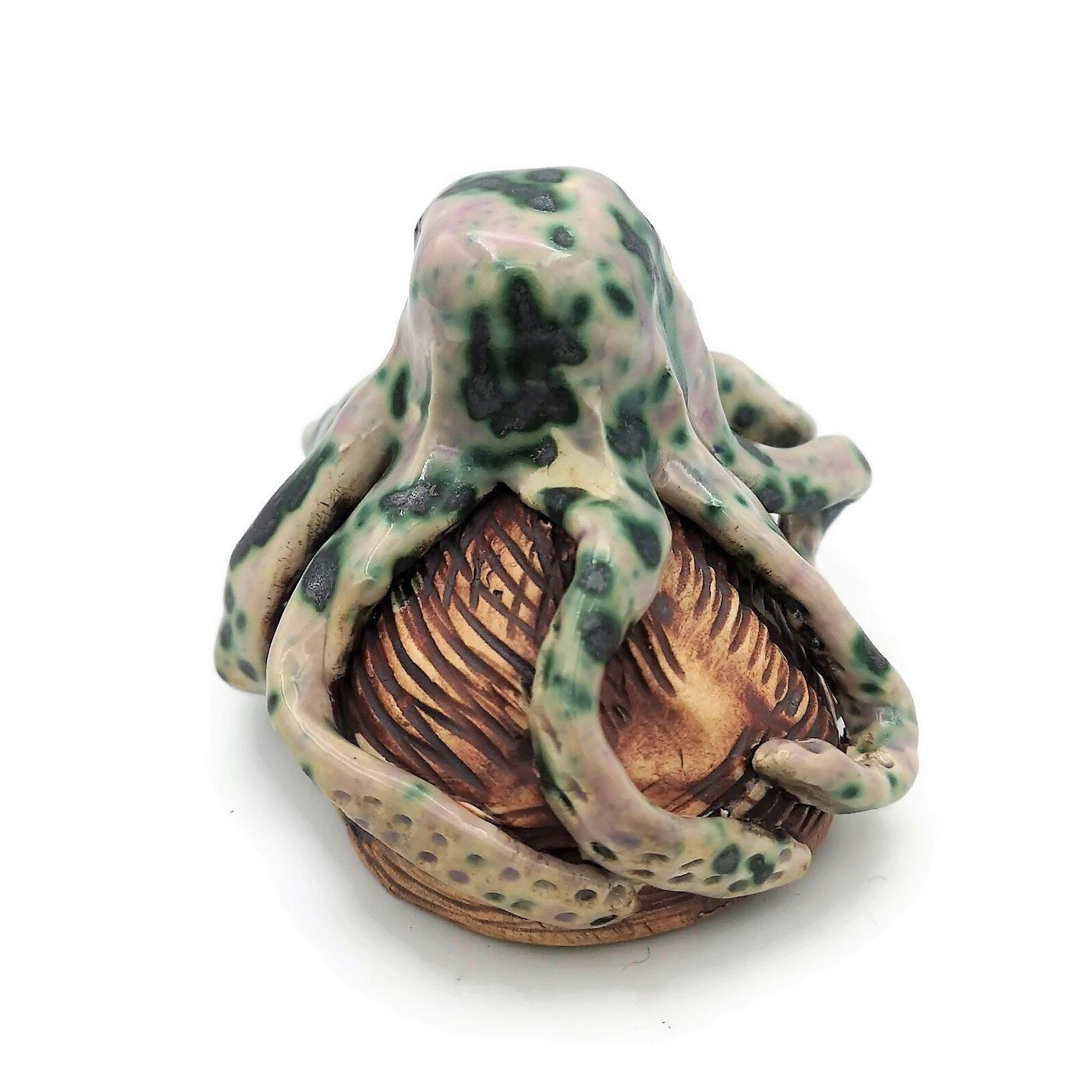 Modern Handmade Ceramic Sculpture, Octopus Contemporary Art, Custom Fish Tank Decor, Coastal Decor Table Sculpture, Aquarium Decor - Ceramica Ana Rafael