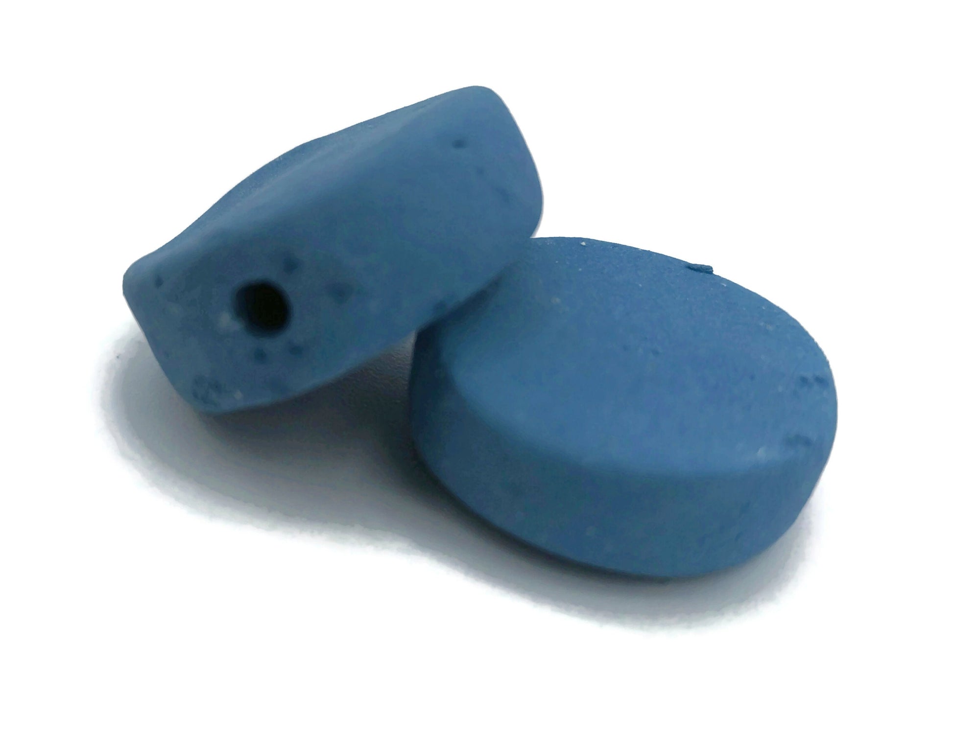 2 Pcs Handmade Ceramic Beads Ready To Ship, Unique Clay Beads For Jewelry Making, Colorful Decorative Coin Beads, Pastel Disc Beads - Ceramica Ana Rafael