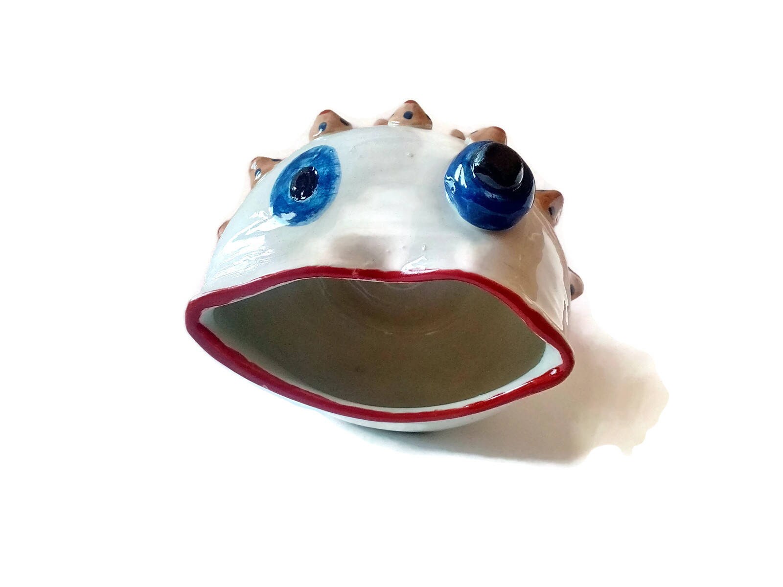 Handmade Ceramic Fish Sculpture Hand Painted, Coastal Pottery Animal Office Desk Accessories Best Gifts For Him, Best Sellers - Ceramica Ana Rafael