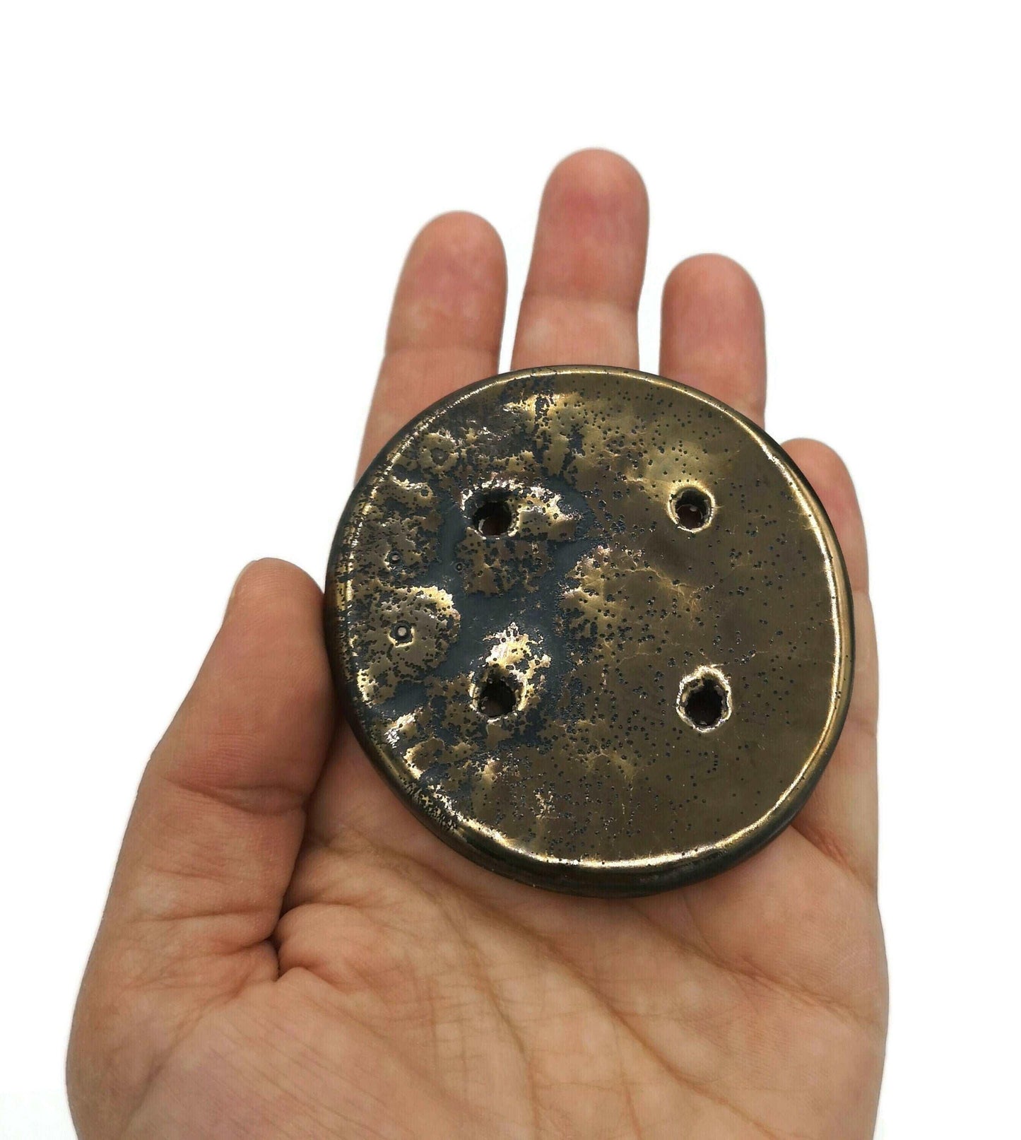 1Pc 65 mm Giant Sewing Buttons, Decorative Novelty Extra Large Buttons for Crafts, Handmade Ceramic Buttons for Coats, Jumbo Metallic Button