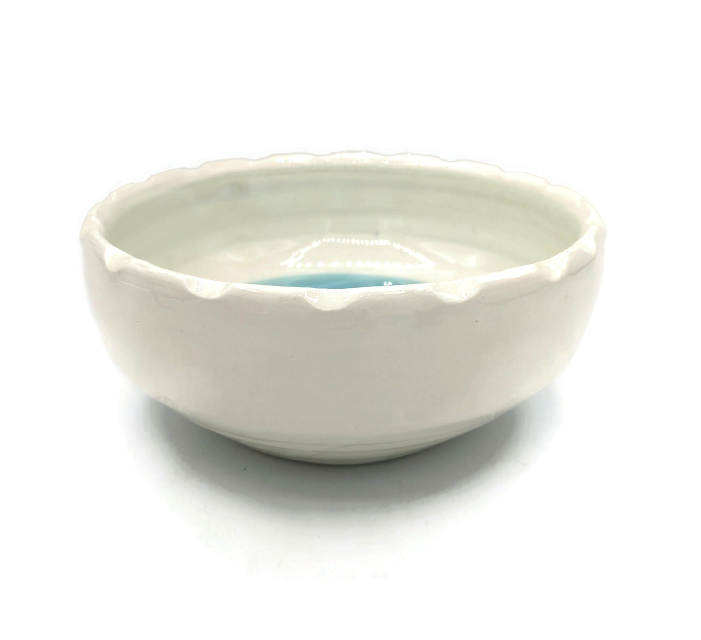 Turquoise Blue and White Handmade Ceramic Bowl, Decorative Artisan Pottery For Home Decor, Unique Housewarming Gift Ideas First Home For Him - Ceramica Ana Rafael