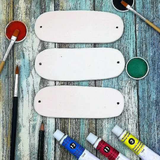 PLAQUE BLANK, SMALL Ceramic Tiles, Set of 3 Ceramic Bisque Ready To Paint Mosaic Pieces, Diy Craft Kits For Adults - Ceramica Ana Rafael