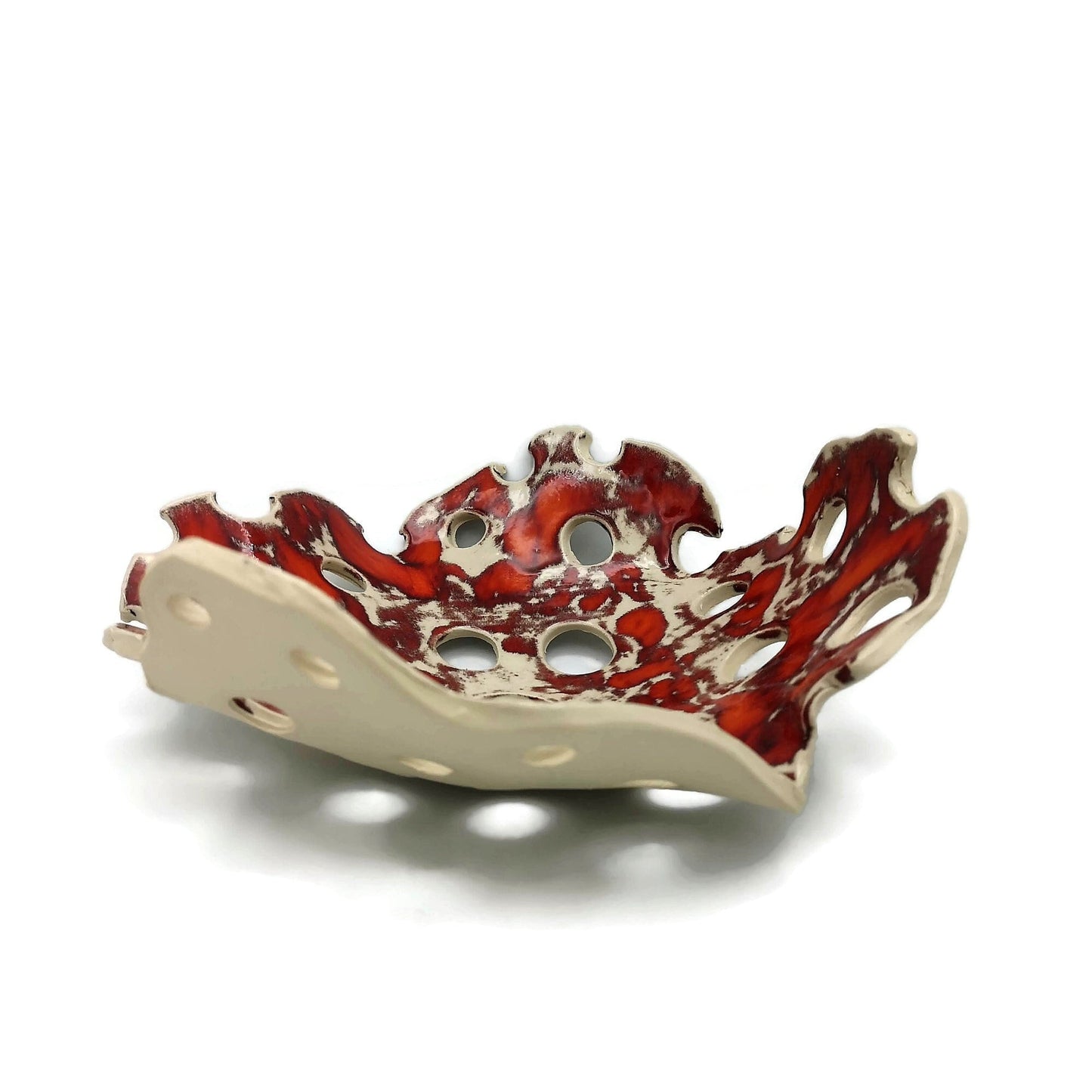 Handmade Ceramic Decorative Bowl, Centerpiece Bowl, Large Fruit Bowl With Holes Decor - Ceramica Ana Rafael