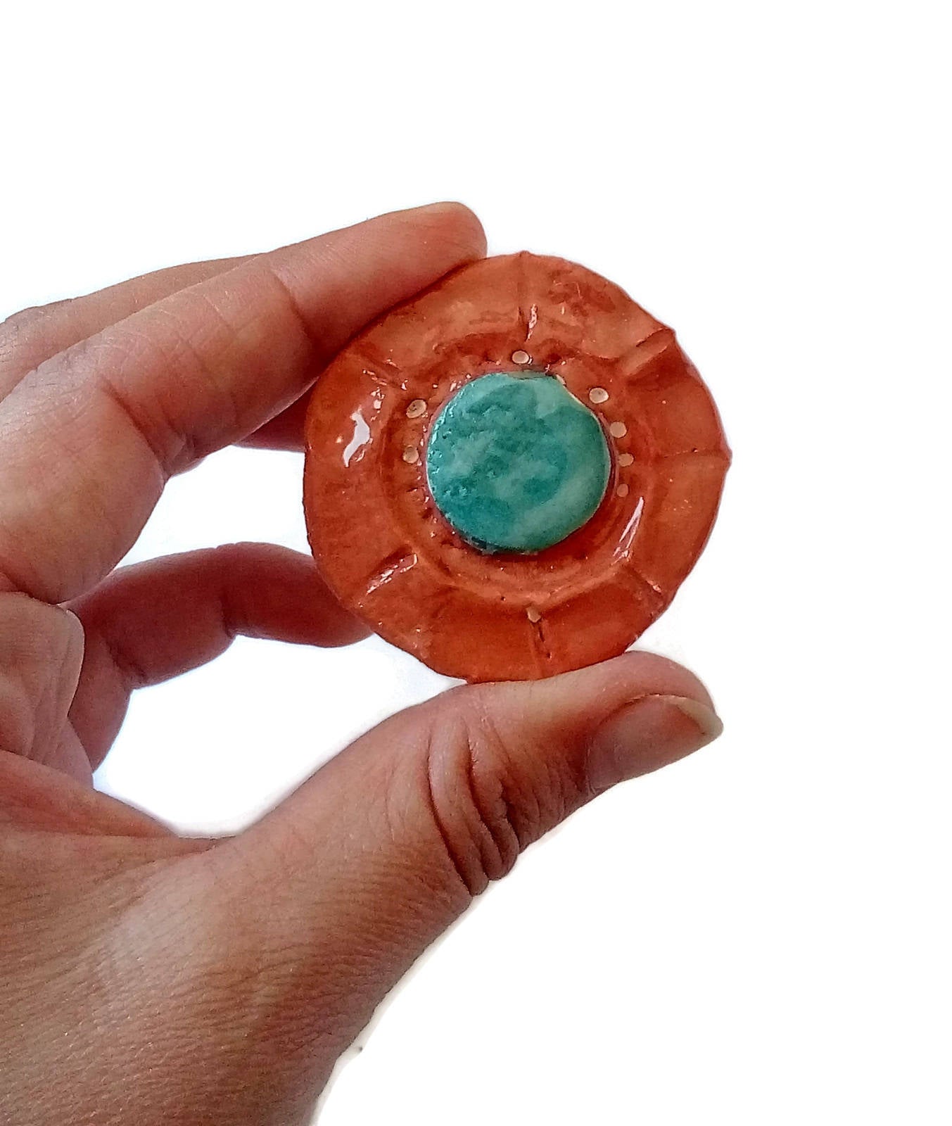 Handmade Ceramic Cameo Brooch, Best Gifts For Her, Broach Pin, Grandma Christmas Gifts, Mom Birthday Gift From Daughter - Ceramica Ana Rafael