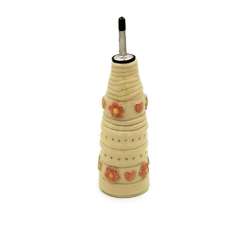 OLIVE OIL DISPENSER, Cooking Gift, Stoneware Olive Oil Cruet, Handmade Pottery Decorative Bottles, Mothers Day Gift From Daughter - Ceramica Ana Rafael