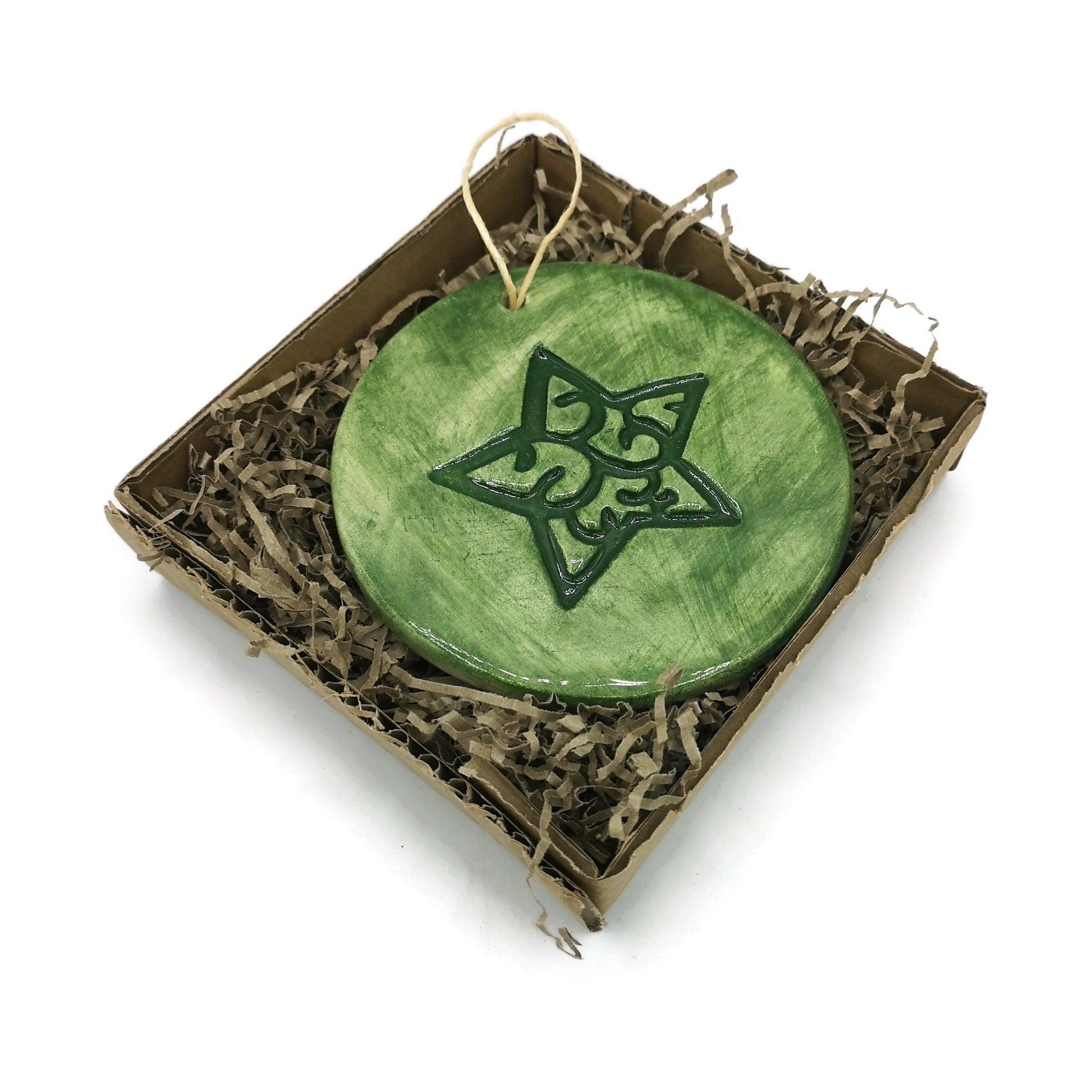 Small Star Wall Hanging, Retro Christmas Ornaments Decor Gift For Mom, Best Sellers Handmade Ornaments, Christmas Tree Star, Porcelain Star - Ceramica Ana Rafael