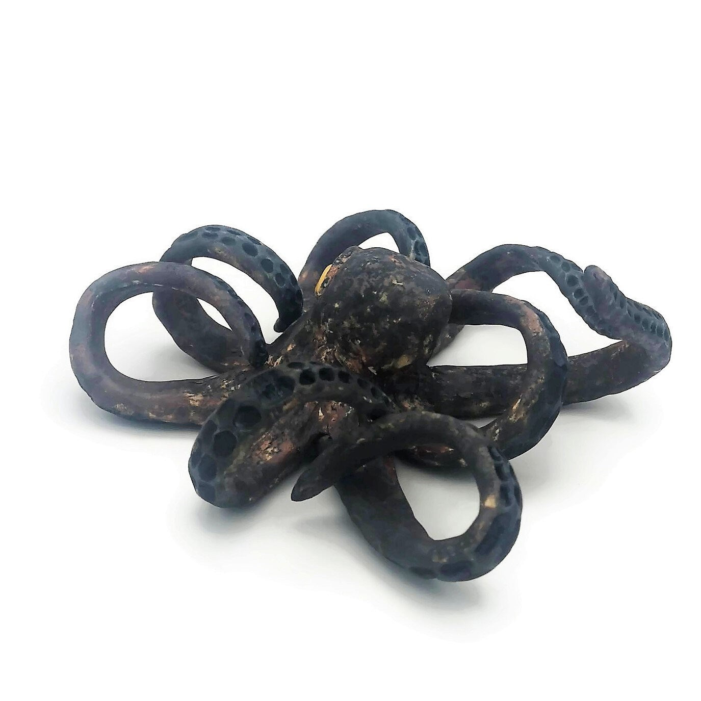 Modern Handmade Ceramic Sculpture, Octopus Modern Coastal Art, Contemporary Custom Wedding Gift For Couple, Decorative Table Sculpture - Ceramica Ana Rafael