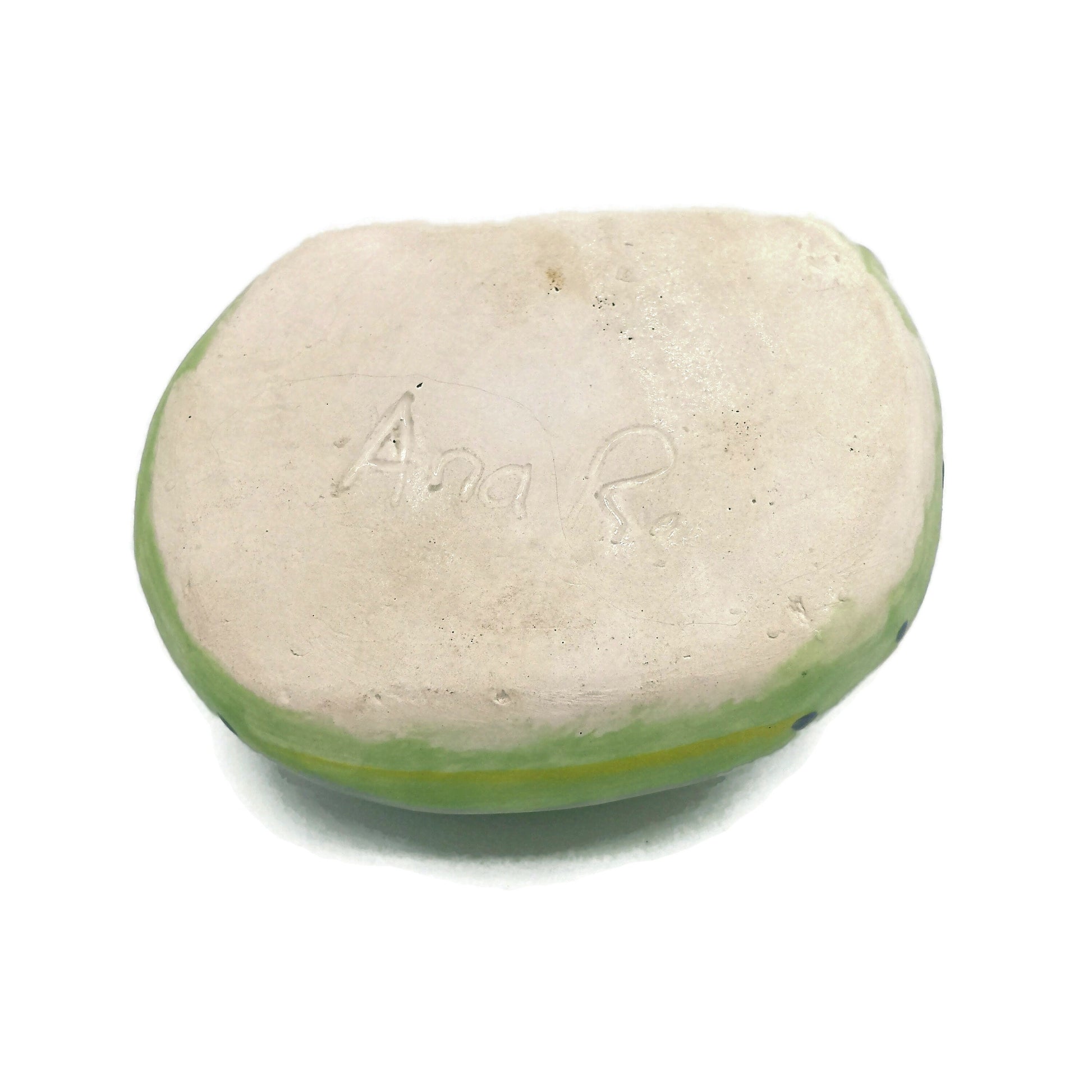 Handmade Ceramic Tea Light Holder Hand Painted Green For Home Decor, Votive Candle Holder, Tealight Holder, Mom Birthday Gift From Daughter - Ceramica Ana Rafael