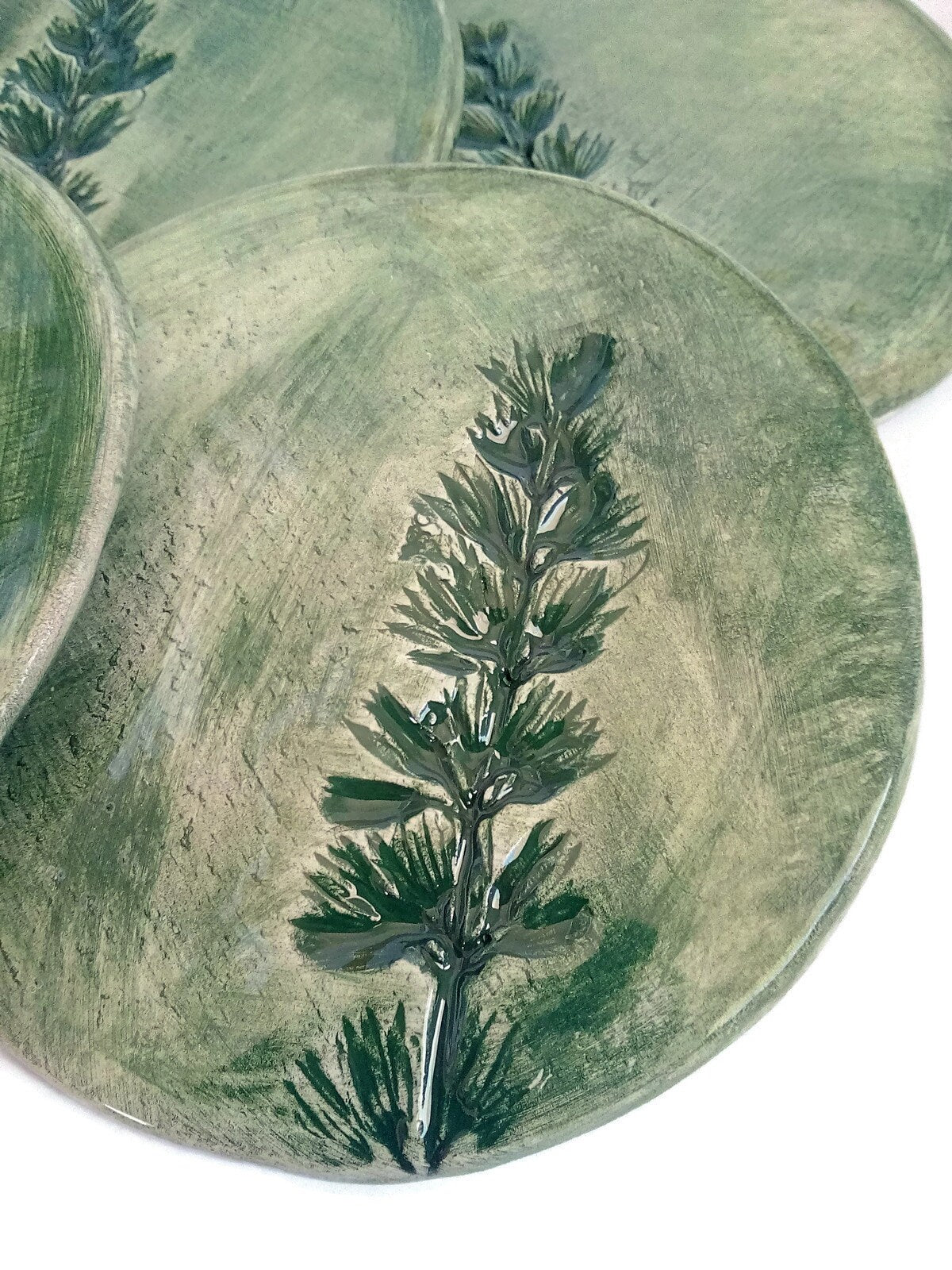 Modern Ceramic Coasters, office desk accessories for women, beer coasters, mom birthday gift, Best Gifts For Her, Botanical Coasters - Ceramica Ana Rafael