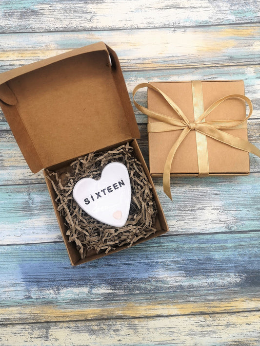 Handmade Ceramic Small Heart Plate For Her, White Ring Dish For Girl, Teenager 16th Birthday Gift For Daughter, Trinket Dish, Relish Dish - Ceramica Ana Rafael