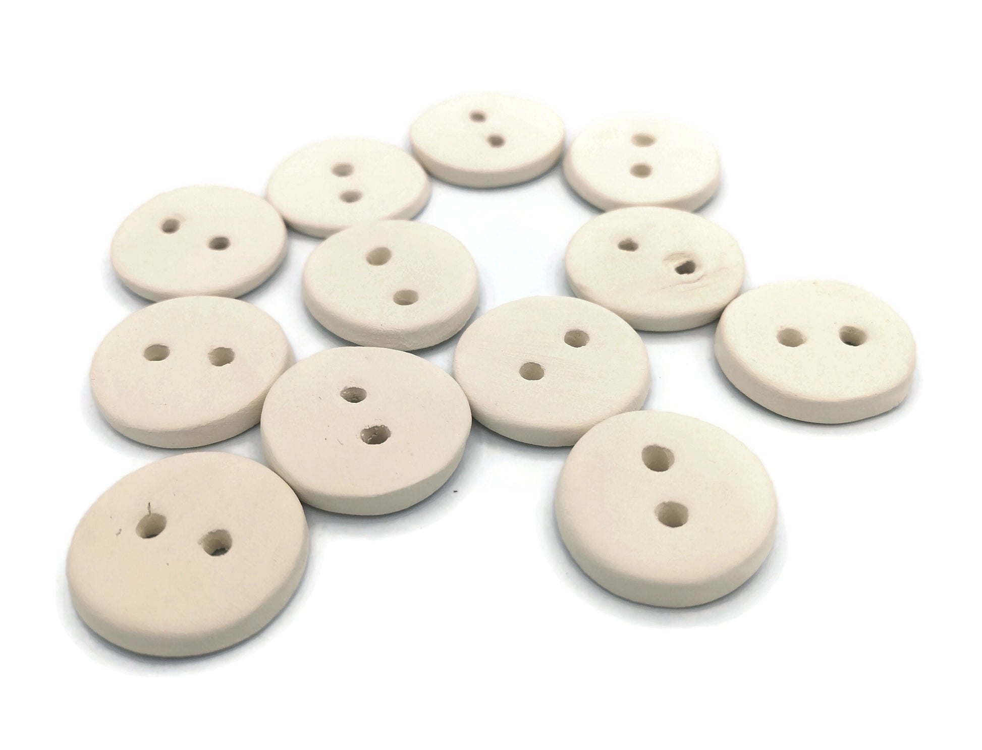Handmade Ceramic Bisque Sewing Buttons Set Ready To Paint, Blank Unfinished Unpainted Craft Kit, Best Sellers Clothing Accessories - Ceramica Ana Rafael