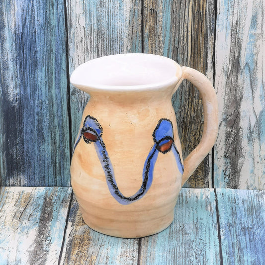 CERAMIC WATER PITCHER, Small Ceramic Vase, Handmade Pottery Pitcher For Iced Tea, Hand Painted Ceramic Jug, Unique Hostess Gift - Ceramica Ana Rafael