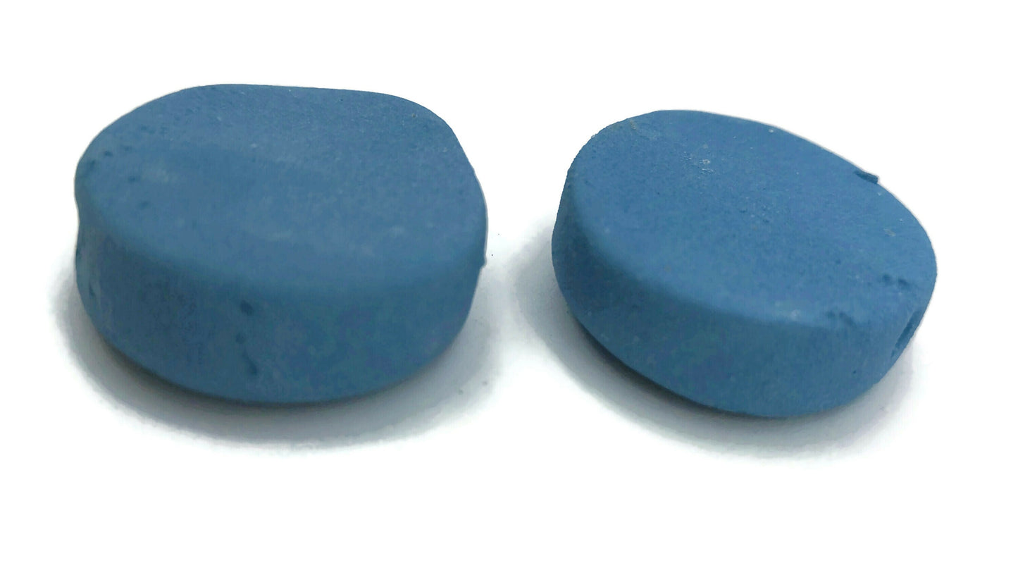 2 Pcs Handmade Ceramic Beads Ready To Ship, Unique Clay Beads For Jewelry Making, Colorful Decorative Coin Beads, Pastel Disc Beads - Ceramica Ana Rafael