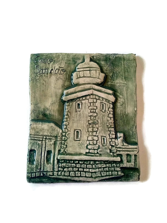 HANDMADE CERAMIC TILES, Lighthouse Wall Hanging Tiles, Portuguese pottery office wall decor Best Gifts For Him, Housewarming Gift First Home - Ceramica Ana Rafael