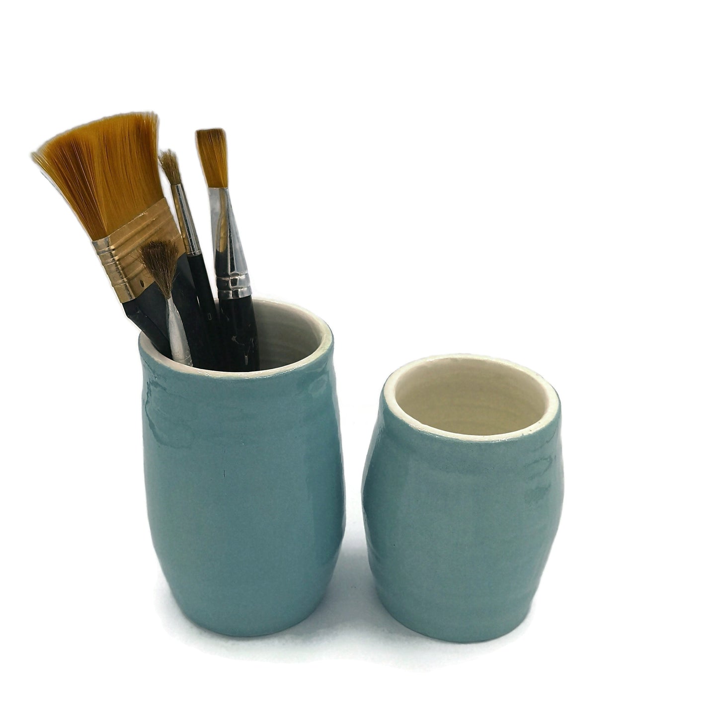 LARGE UTENSIL HOLDER, Handmade Ceramic Succulent Planter Vase With Drainage, Housewarming Gift First Home, Desk Organizer Crock - Ceramica Ana Rafael