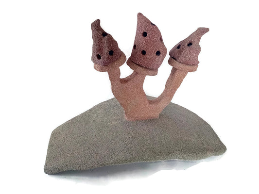 handmade ceramic mushroom sculpture, weird office desk accessories for women, mushroom lovers gift, best sellers, unique wedding gift couple - Ceramica Ana Rafael