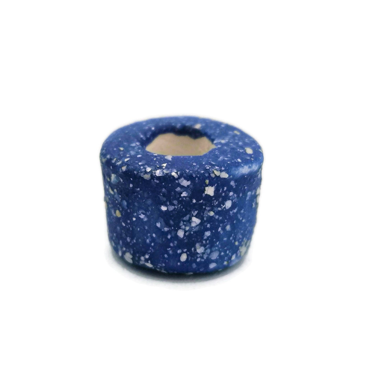 Handmade Ceramic Beads Jewelry Making, 5 Pcs Clay Beads Large Hole, Porcelain Dreadlock Beads, Unique Donut Bead Unusual - Ceramica Ana Rafael