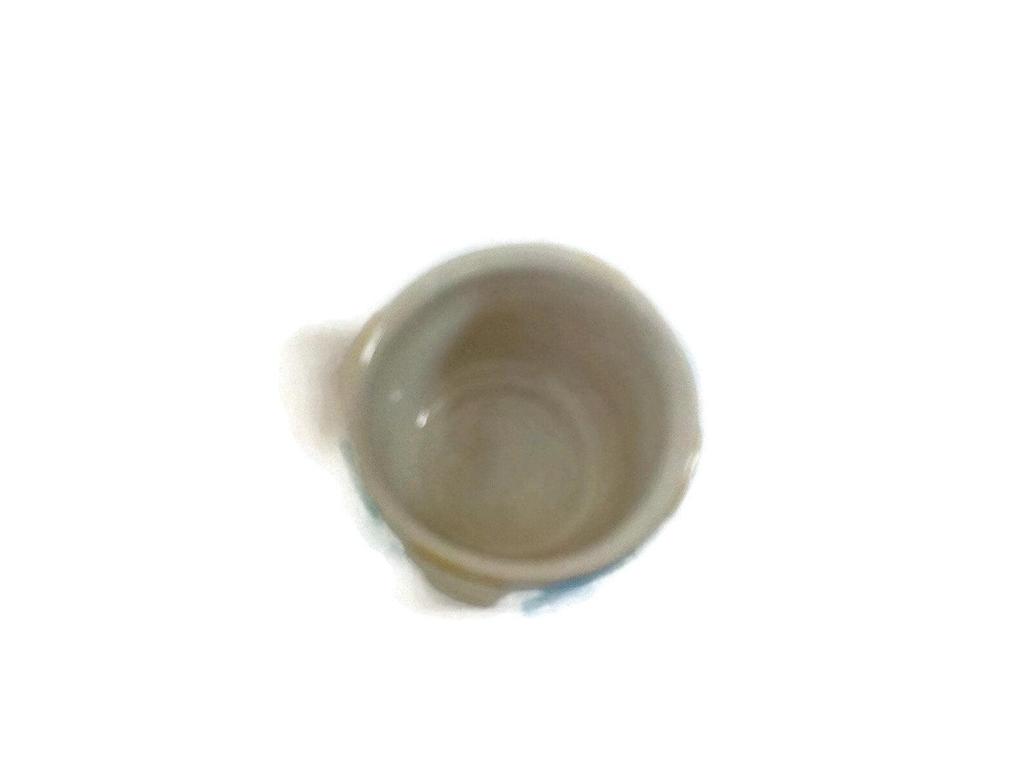 1Pc Handmade Ceramic Espresso Cup, Best Coffee Lovers Gifts For Him, Small Pottery Mug, Striped Blue And Yellow Shot Glass For Men - Ceramica Ana Rafael