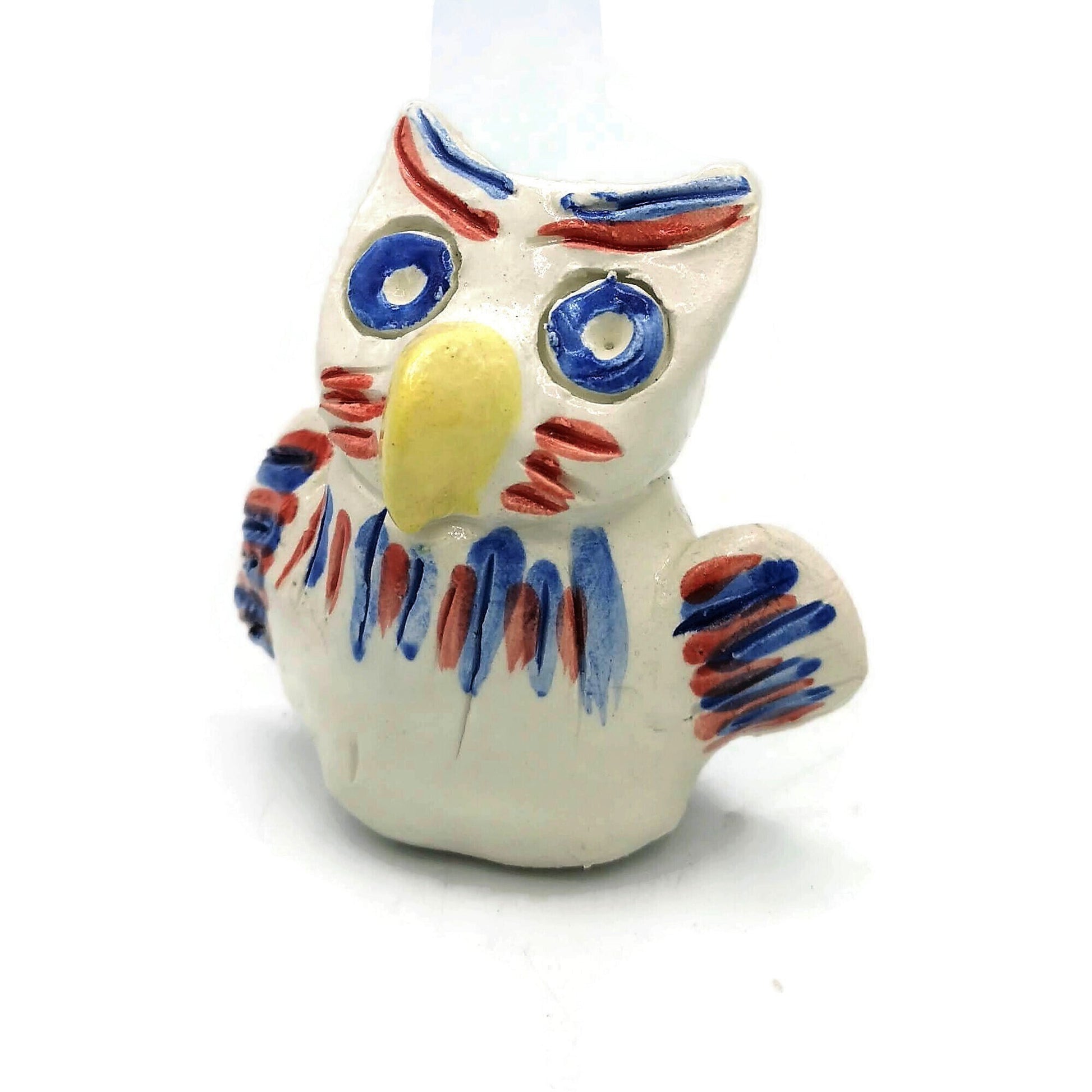 Ceramic Sculpture For Table, Owl Figurine Modern Clay Sculpture Graduation Gift, Housewarming Gift First Home, Bird Sculpture - Ceramica Ana Rafael