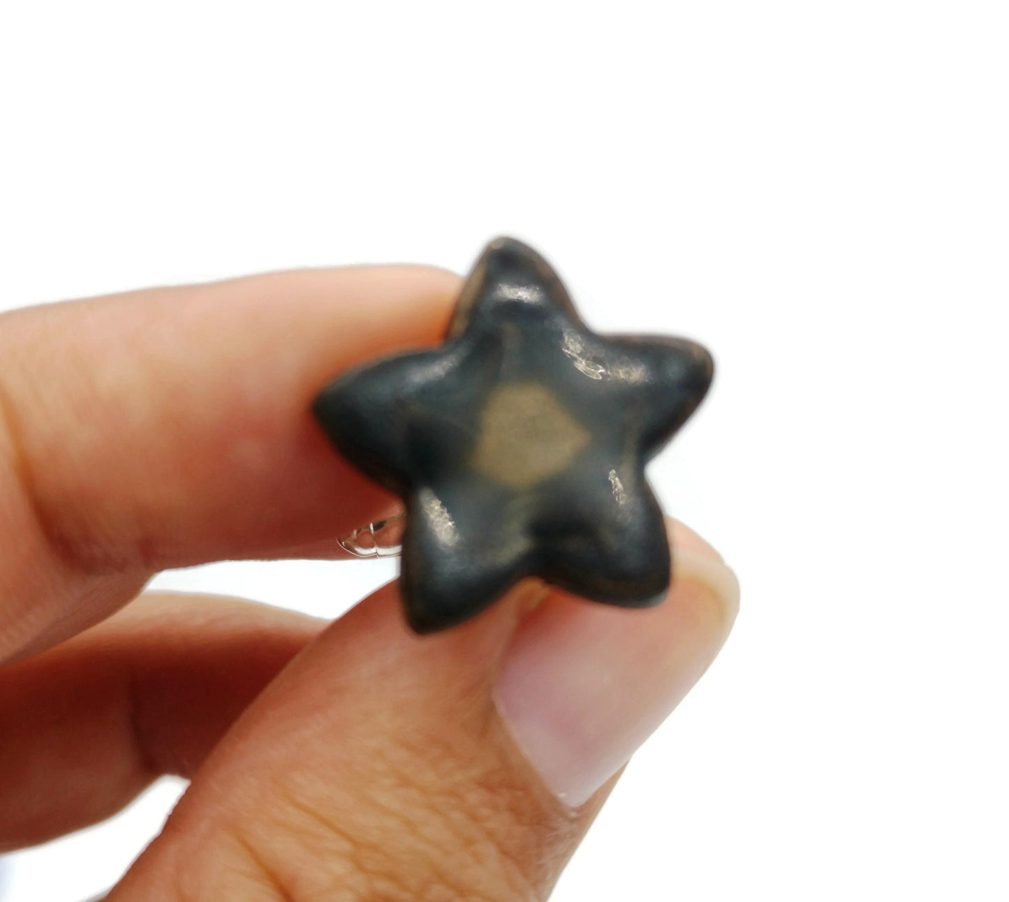 Handmade Gold Flower Cufflinks, Fathers Day Gift From Daughter, Groomsmen Cufflinks 9th Anniversary Boyfriend Birthday Gift, Step dad Gift - Ceramica Ana Rafael