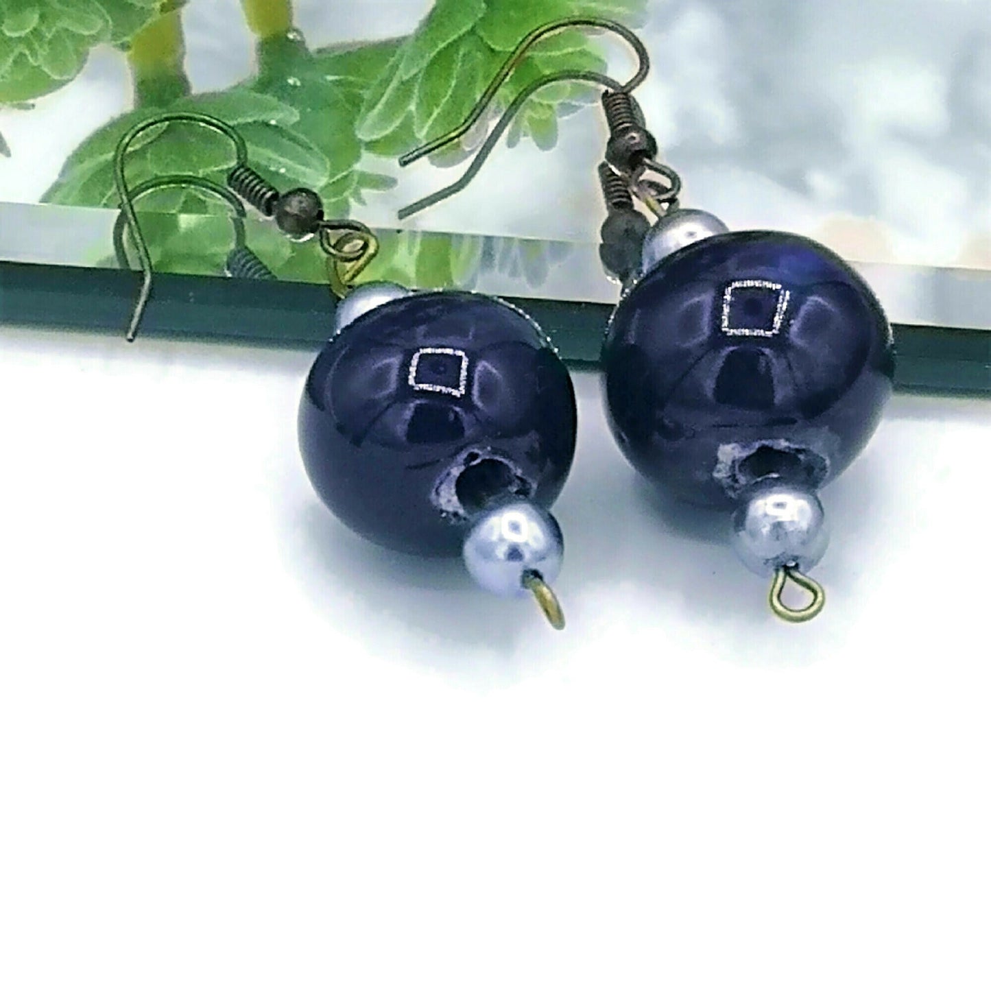 NOVELTY EARRINGS, DANGLE Earring, Unique Aesthetic Earrings, Ceramic 9th Anniversary Gift For Her, Dainty Earrings - Ceramica Ana Rafael