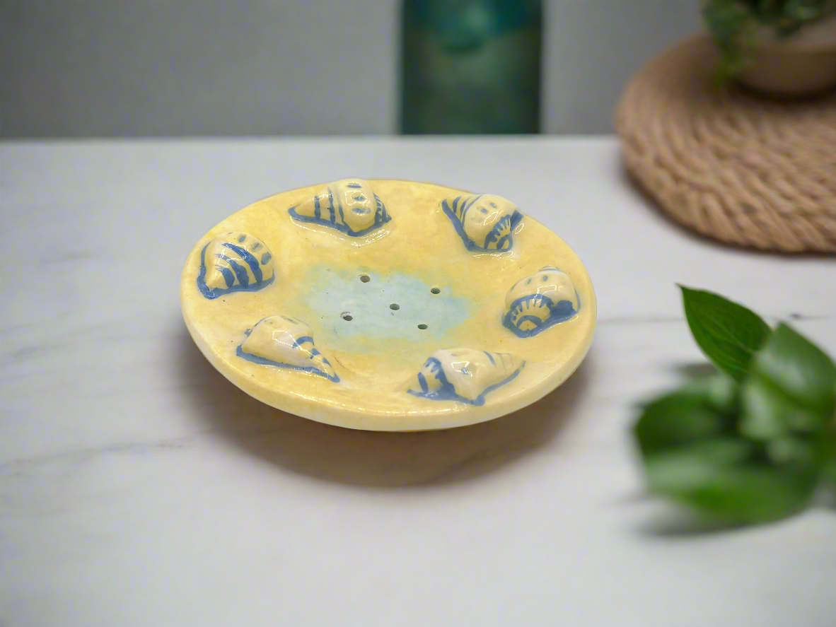 Self Draining Soap Dish | Beach-Themed Pottery
